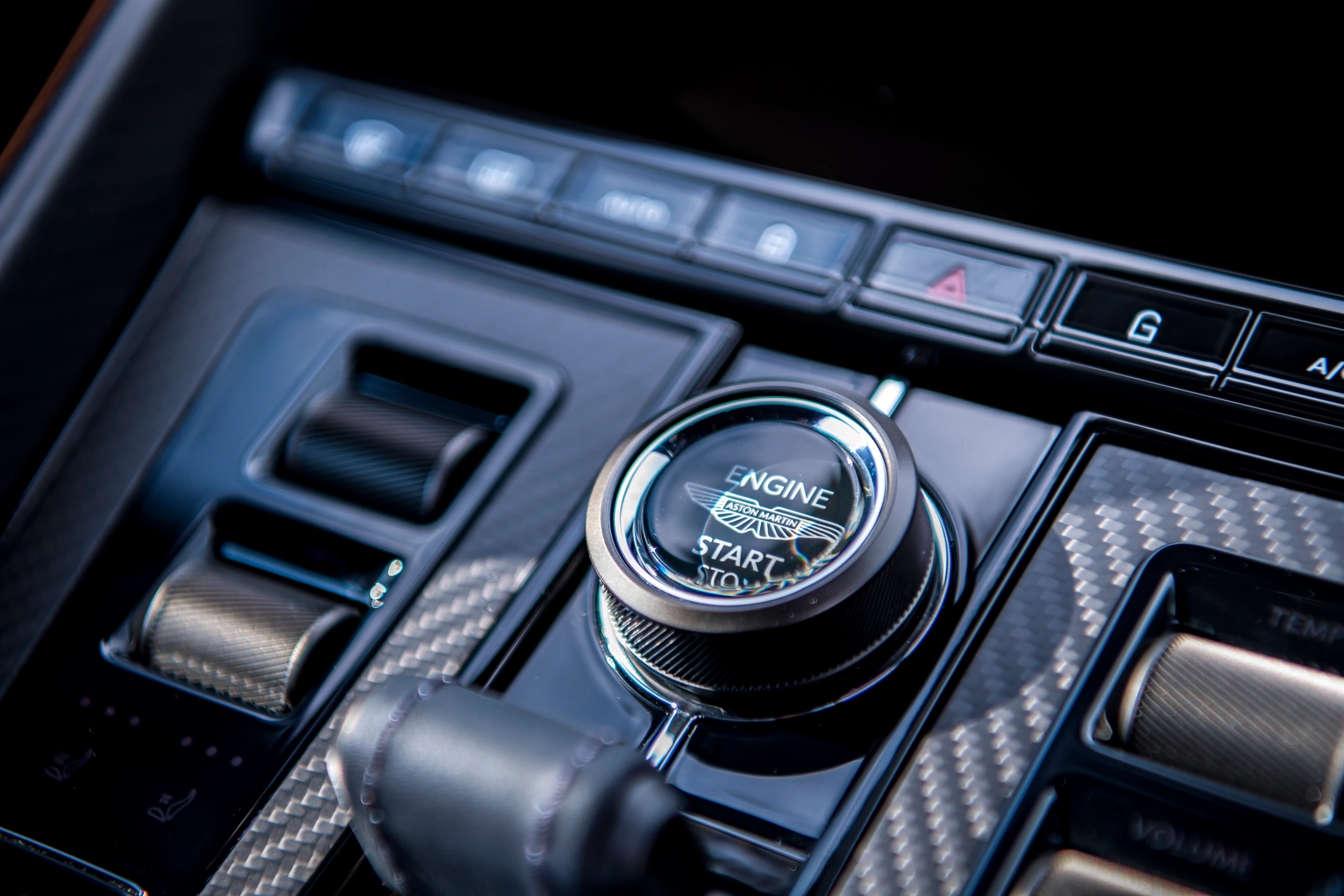 Engine Start Button and Gear Selector