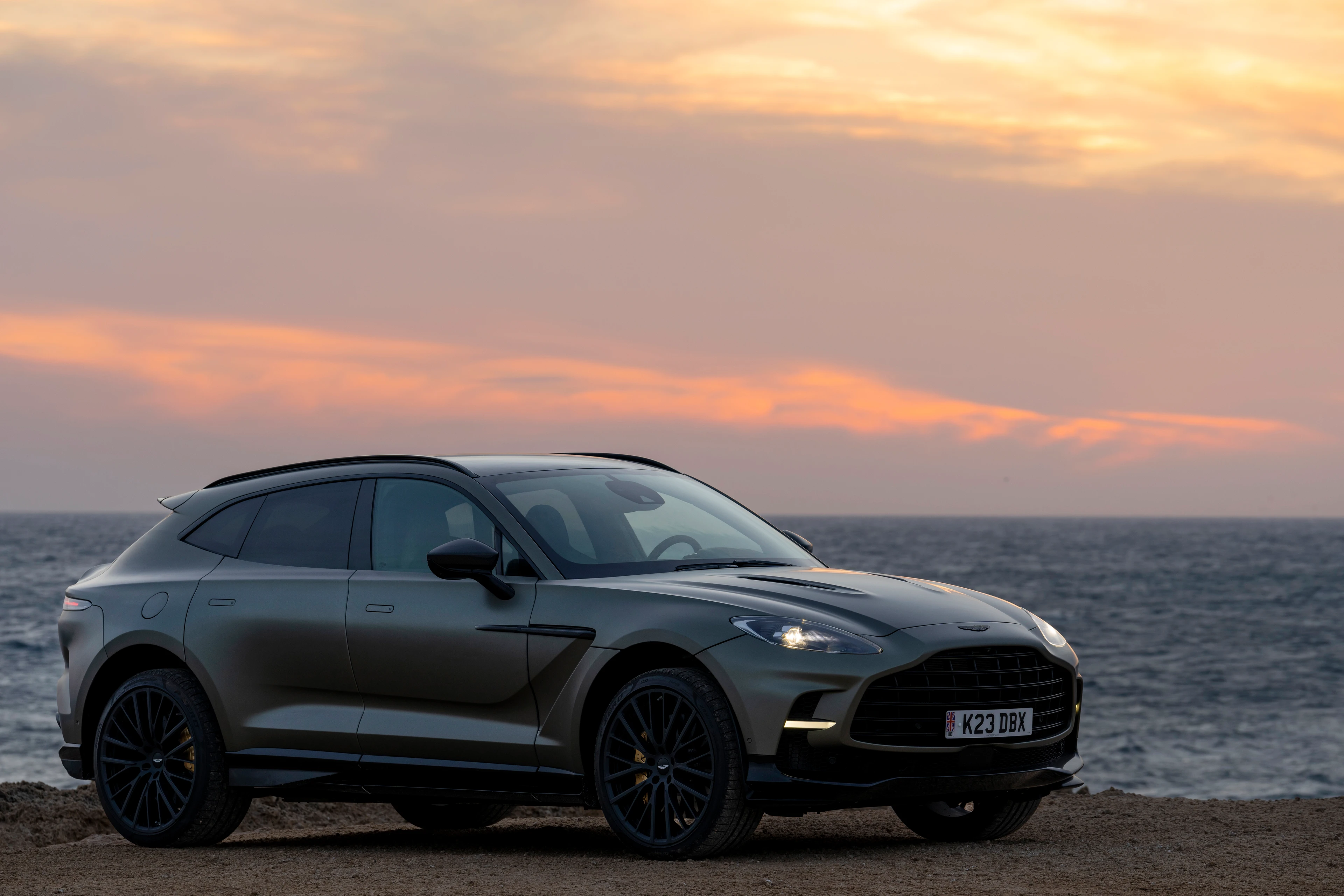 DBX707 in Satin Titanium Grey at Sunset