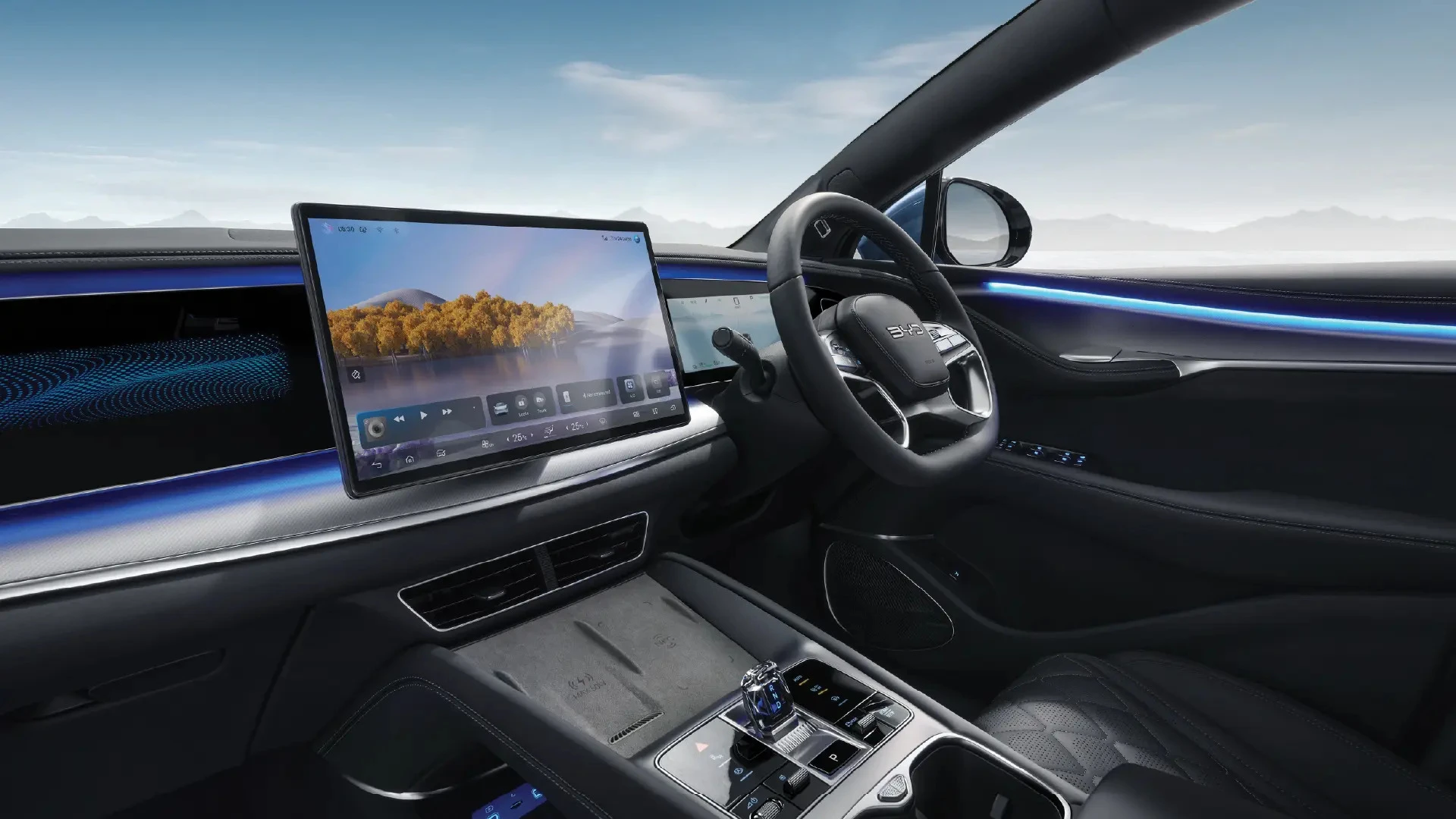 Rotating Touchscreen and Steering Wheel