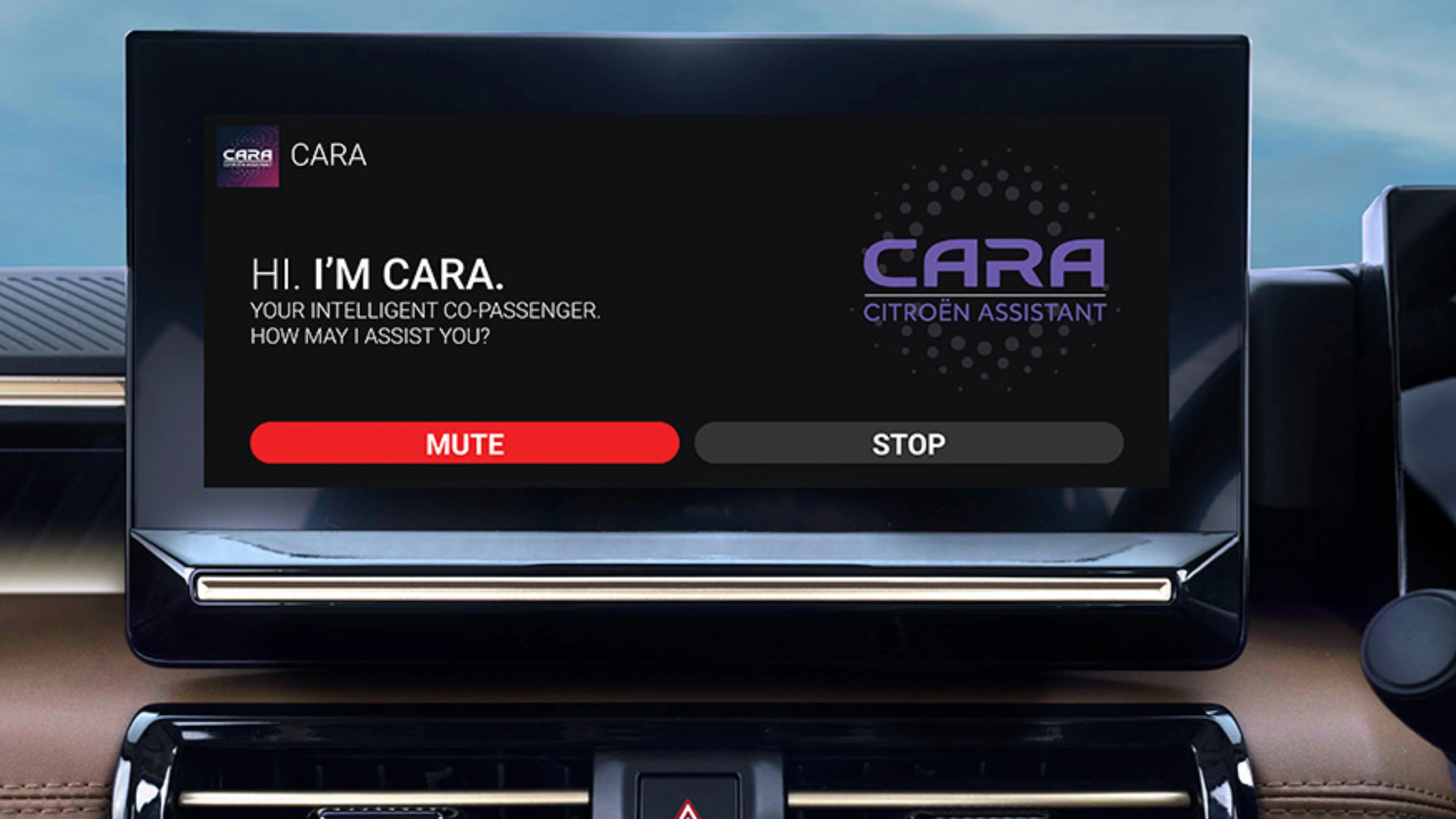 10.25-inch Touchscreen With CARA Assistant
