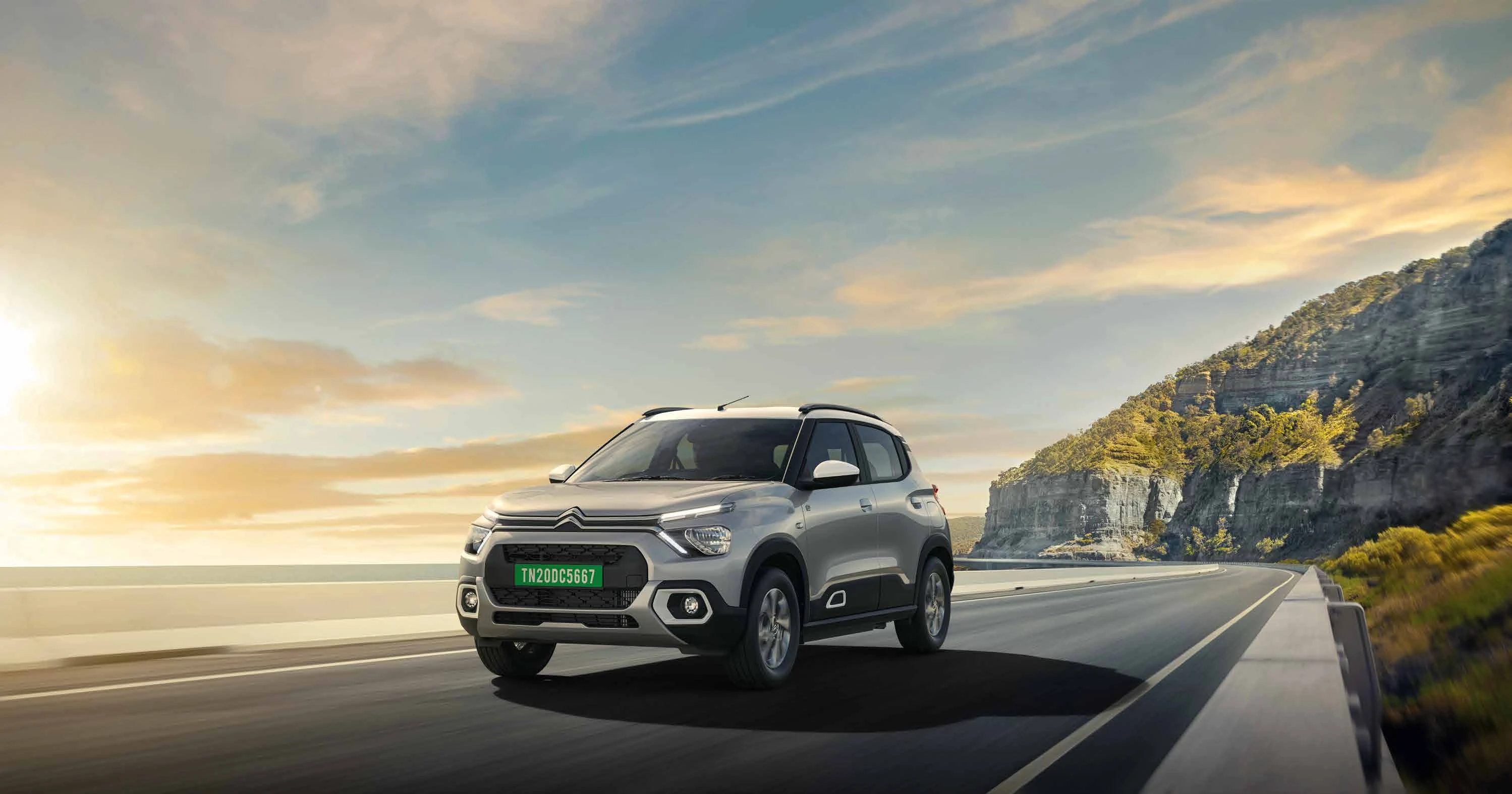 Front Three-Quarter On A Coastal Road