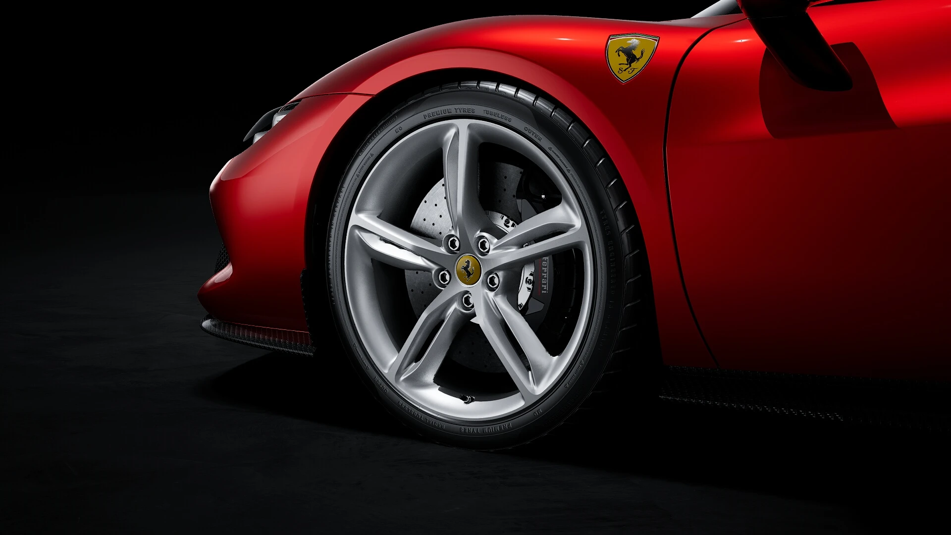 Alloy Wheel and Brake Caliper