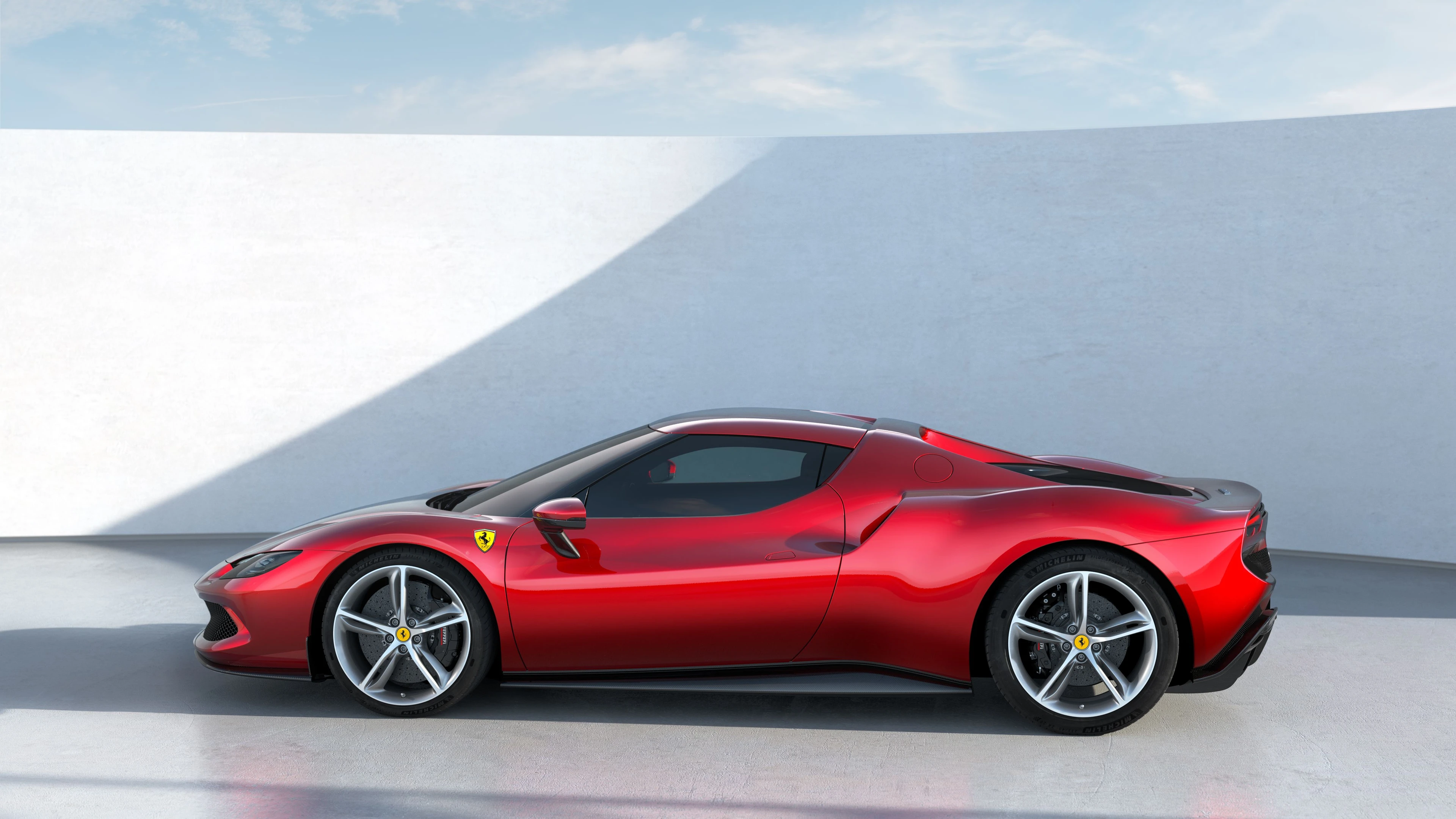 Ferrari 296 GTB — Side Profile (Left)