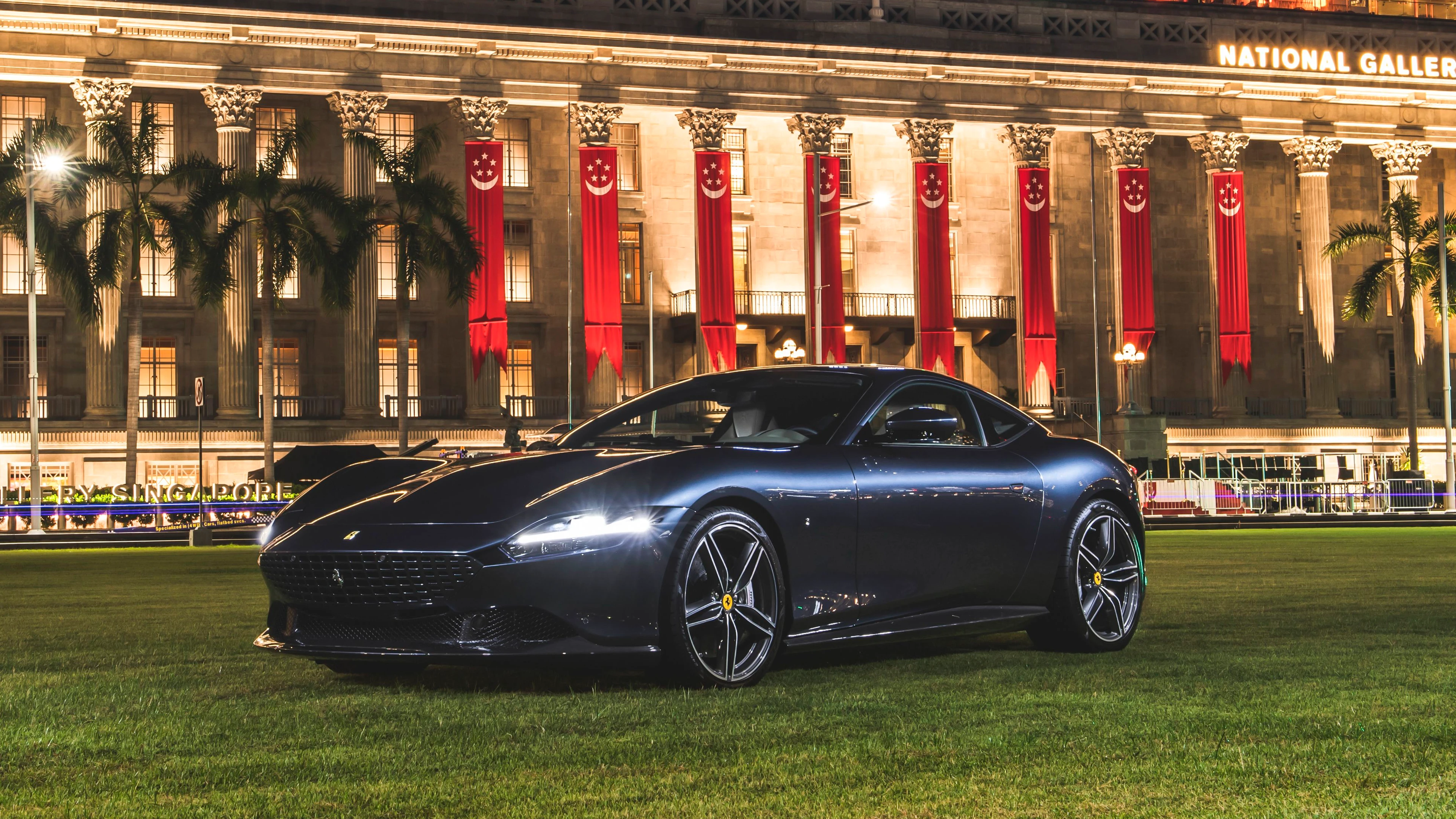 Front Three-Quarter View at Night