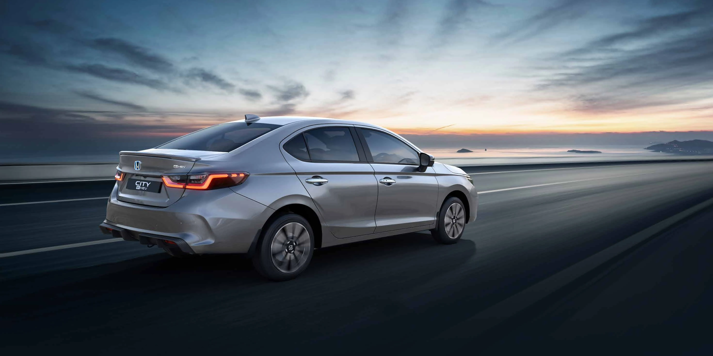 Honda City Hybrid eHEV — Driving: Rear Left Three-Quarter View