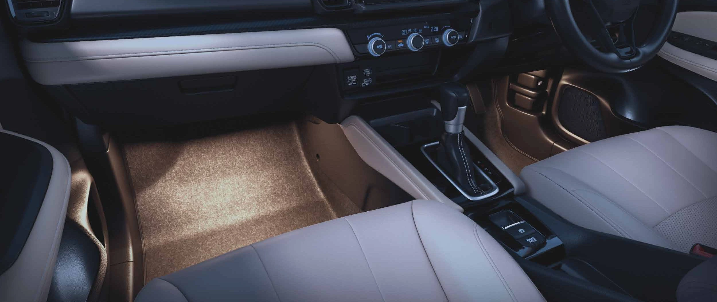 Front Footwell and Centre Console