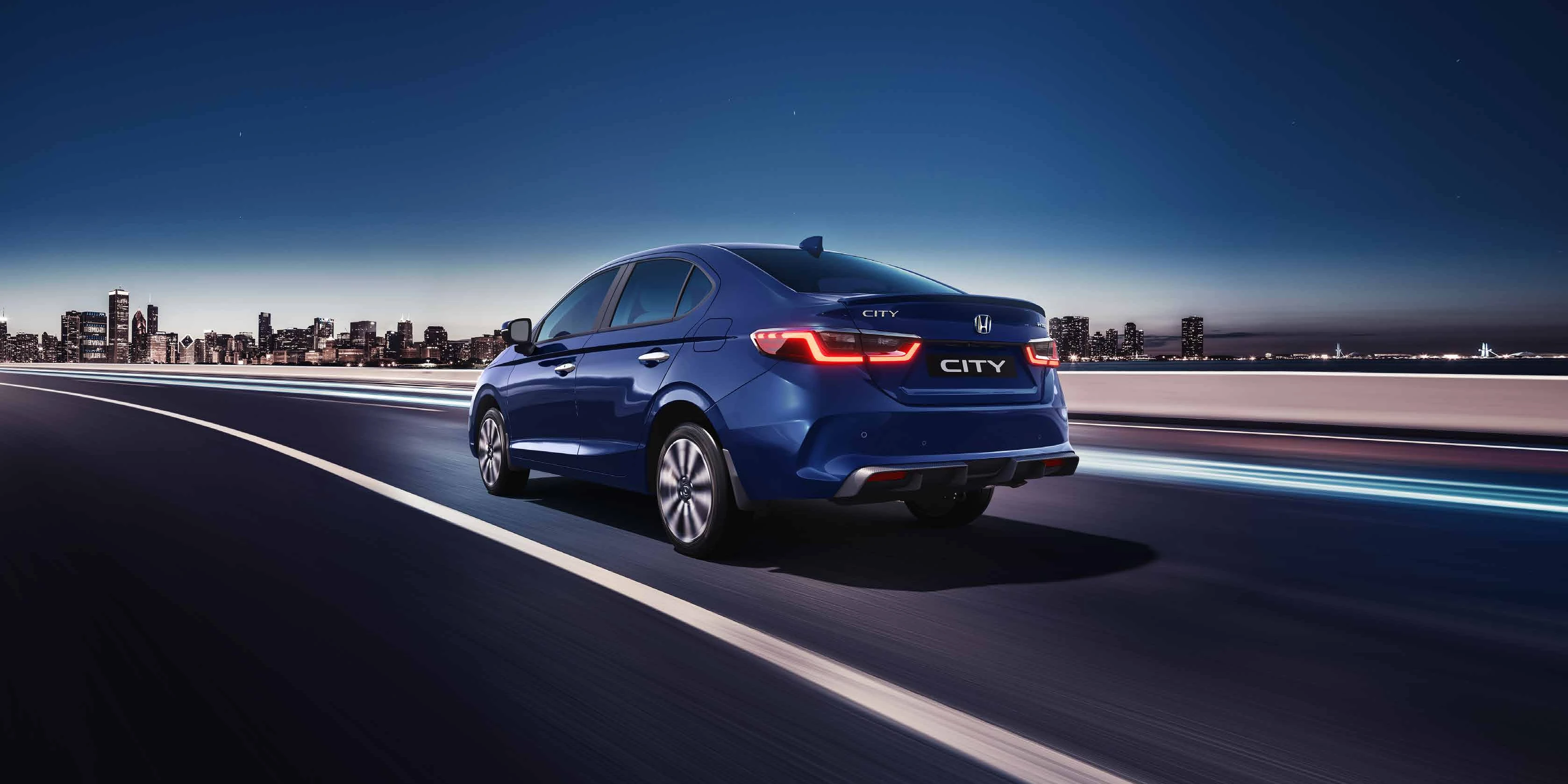 Driving: Rear Left Three-Quarter View (Dusk)