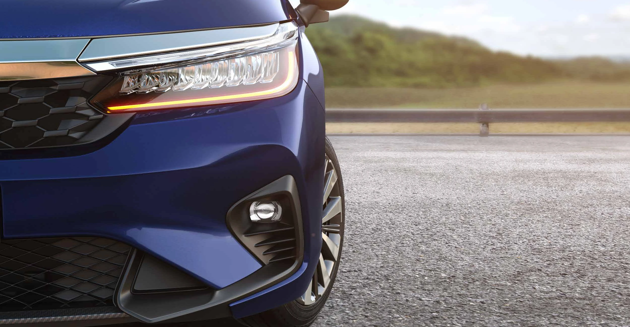 Headlamp, Fog Lamp and Front Bumper