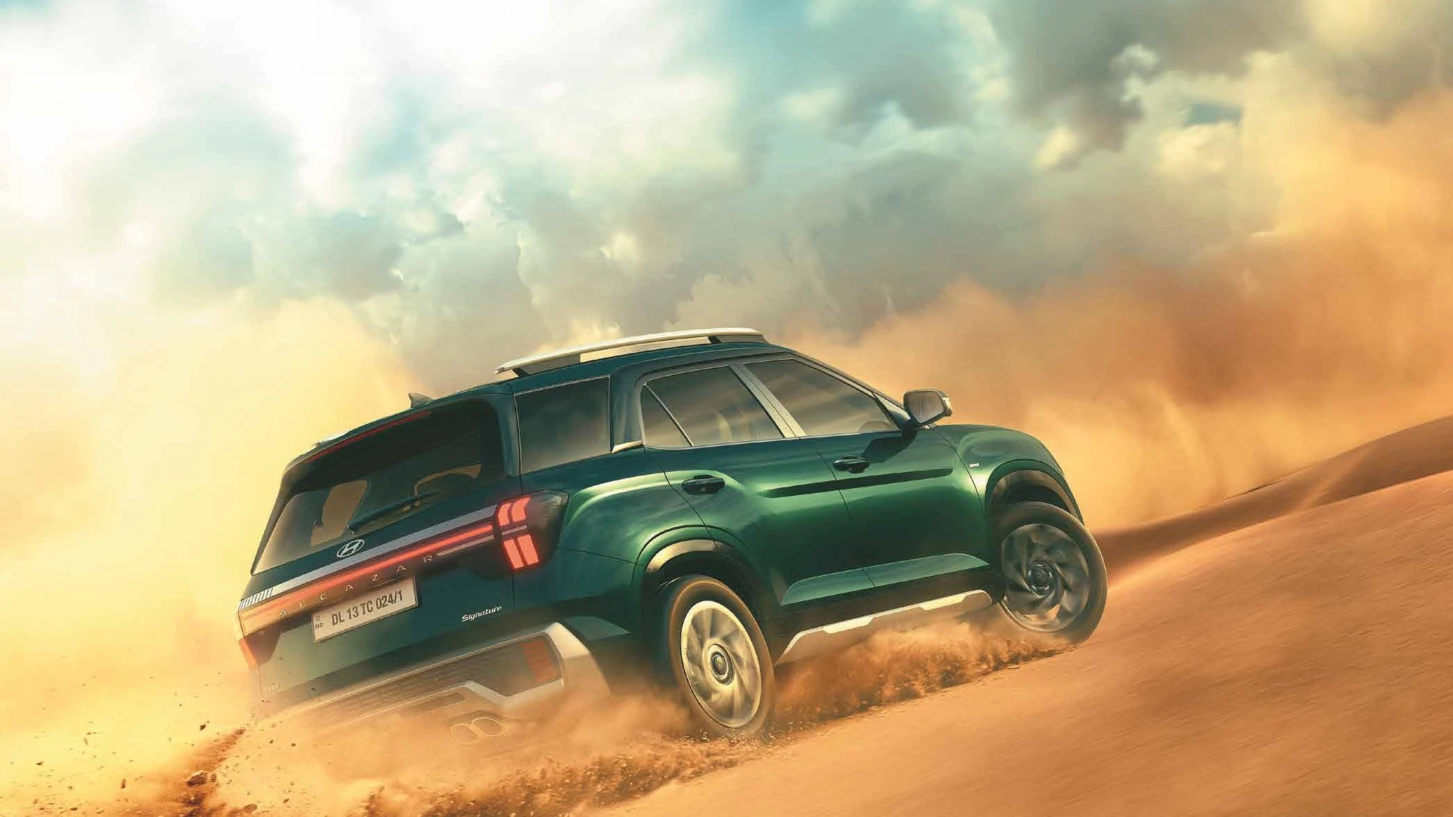 Driving: Rear Three-Quarter (Dunes)