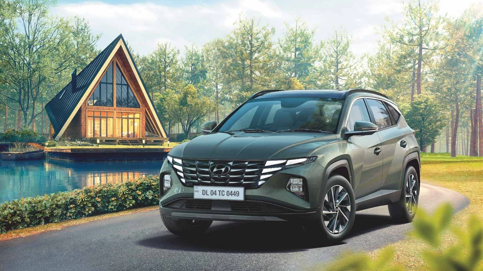 Front Three-Quarter (Lakeside Cabin)