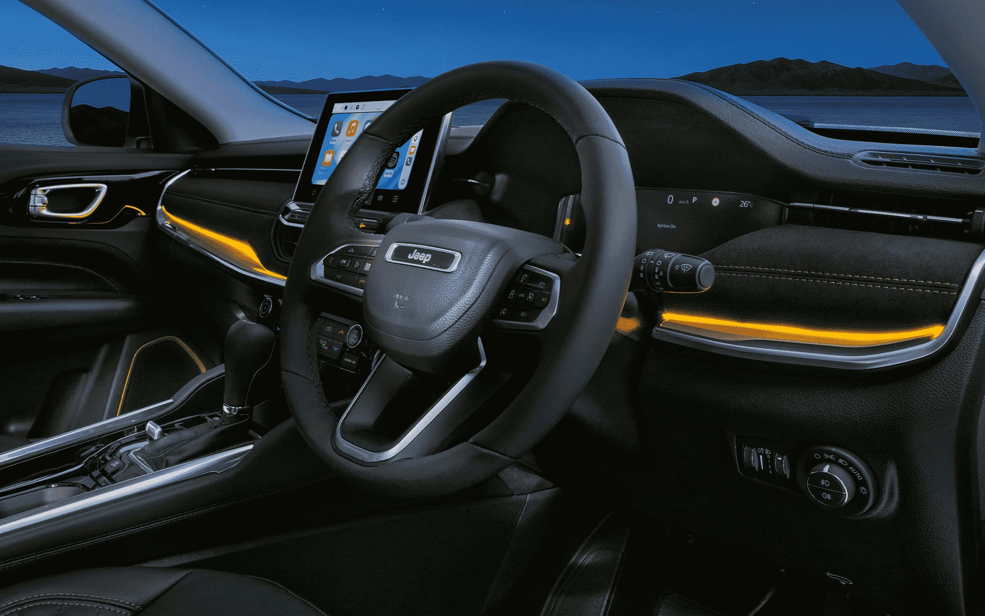 Driver's Cockpit with Ambient Lighting
