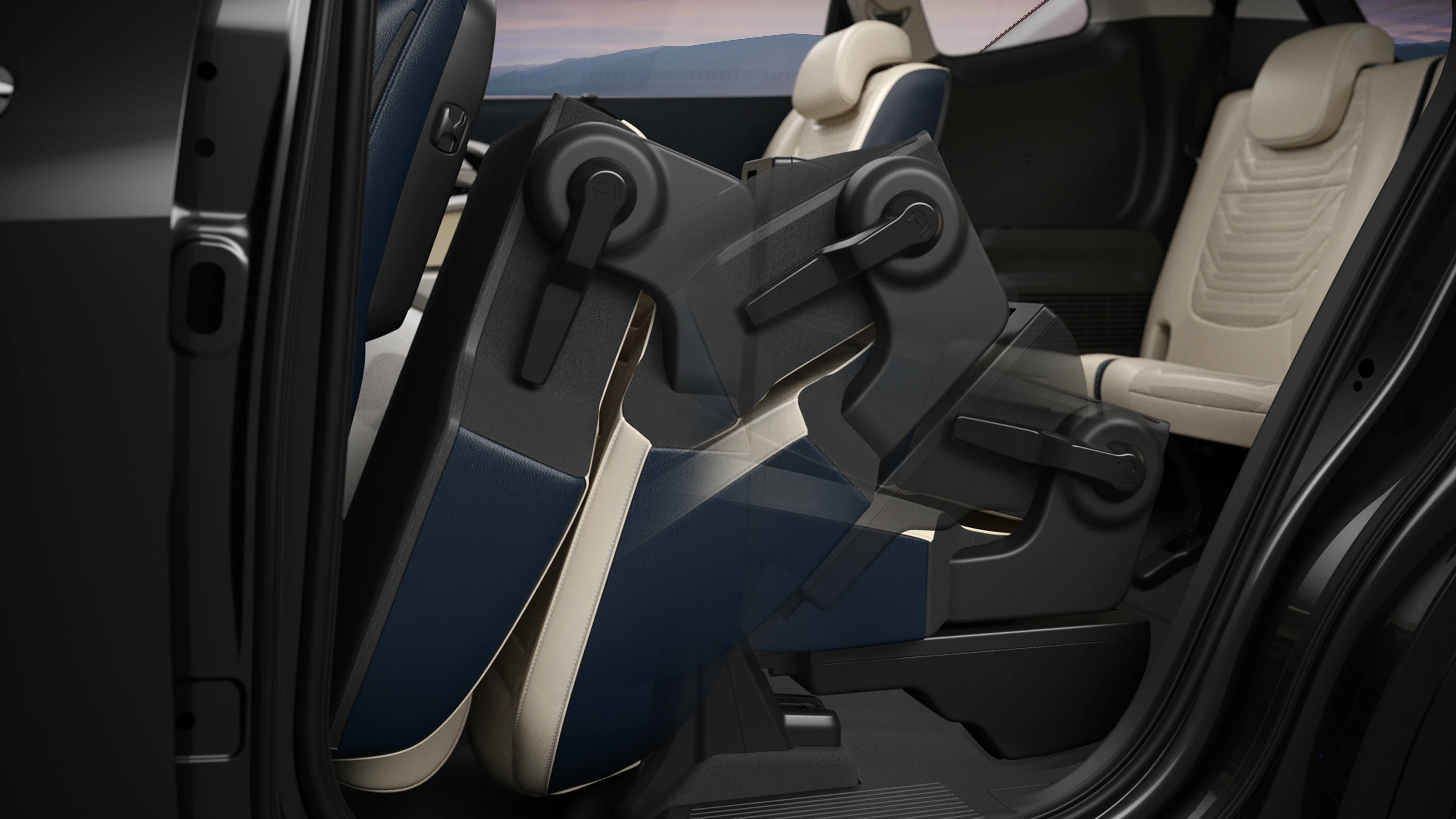 Second-Row One-Touch Tumble Seat