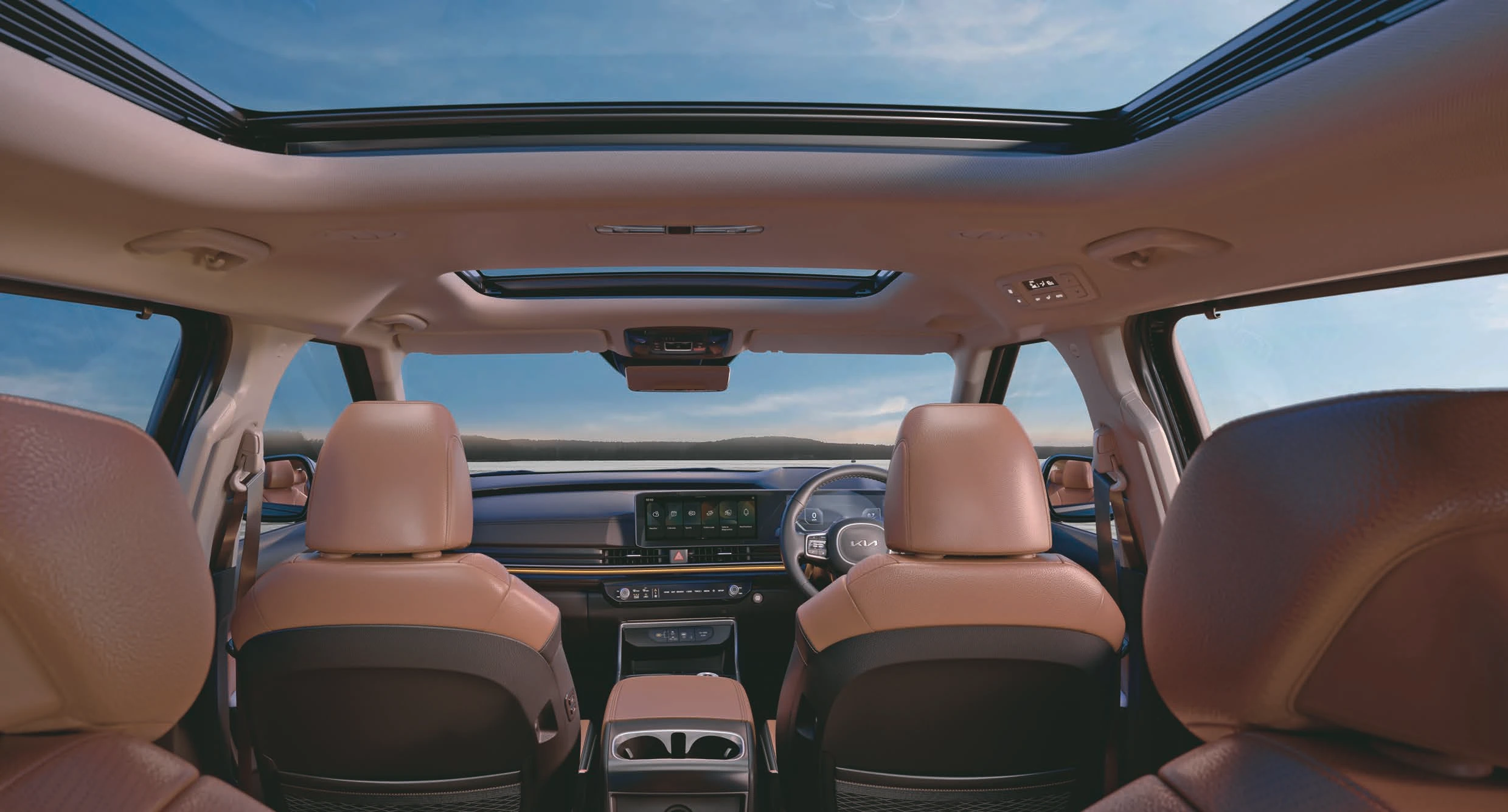 Cabin and Sunroof from the Rear