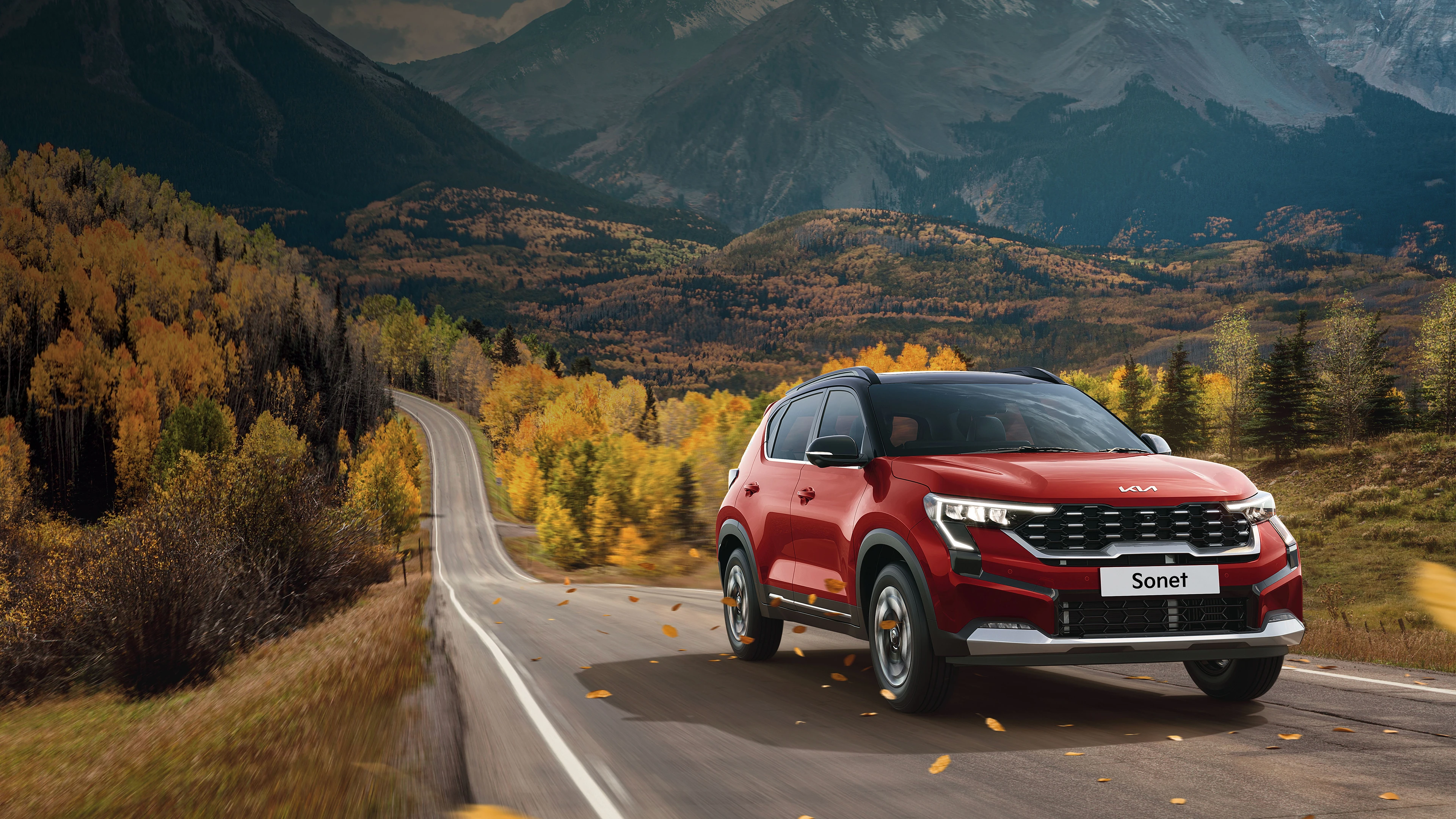 Driving: Front Right Three-Quarter (Mountain)