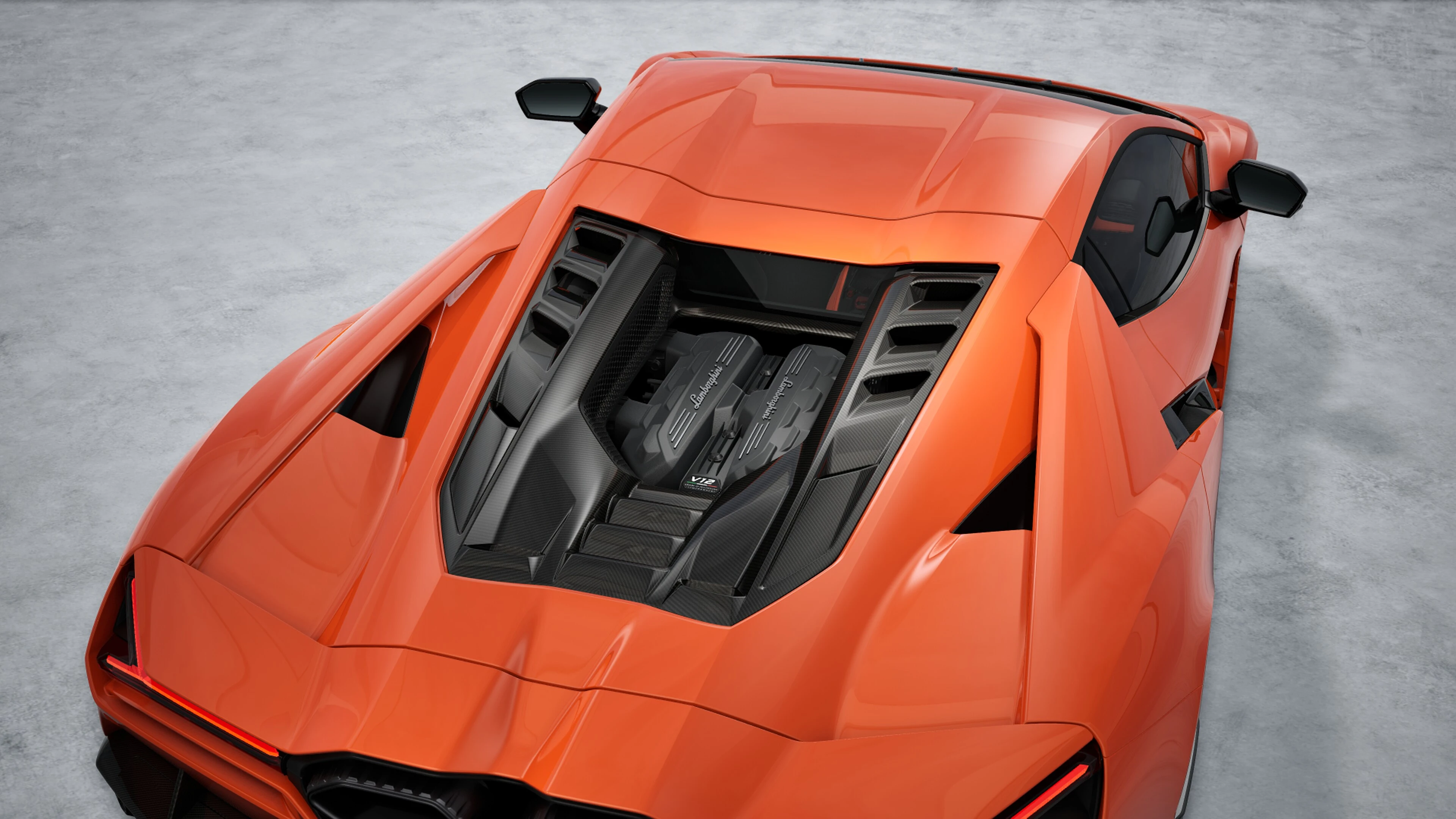 V12 engine bay from above