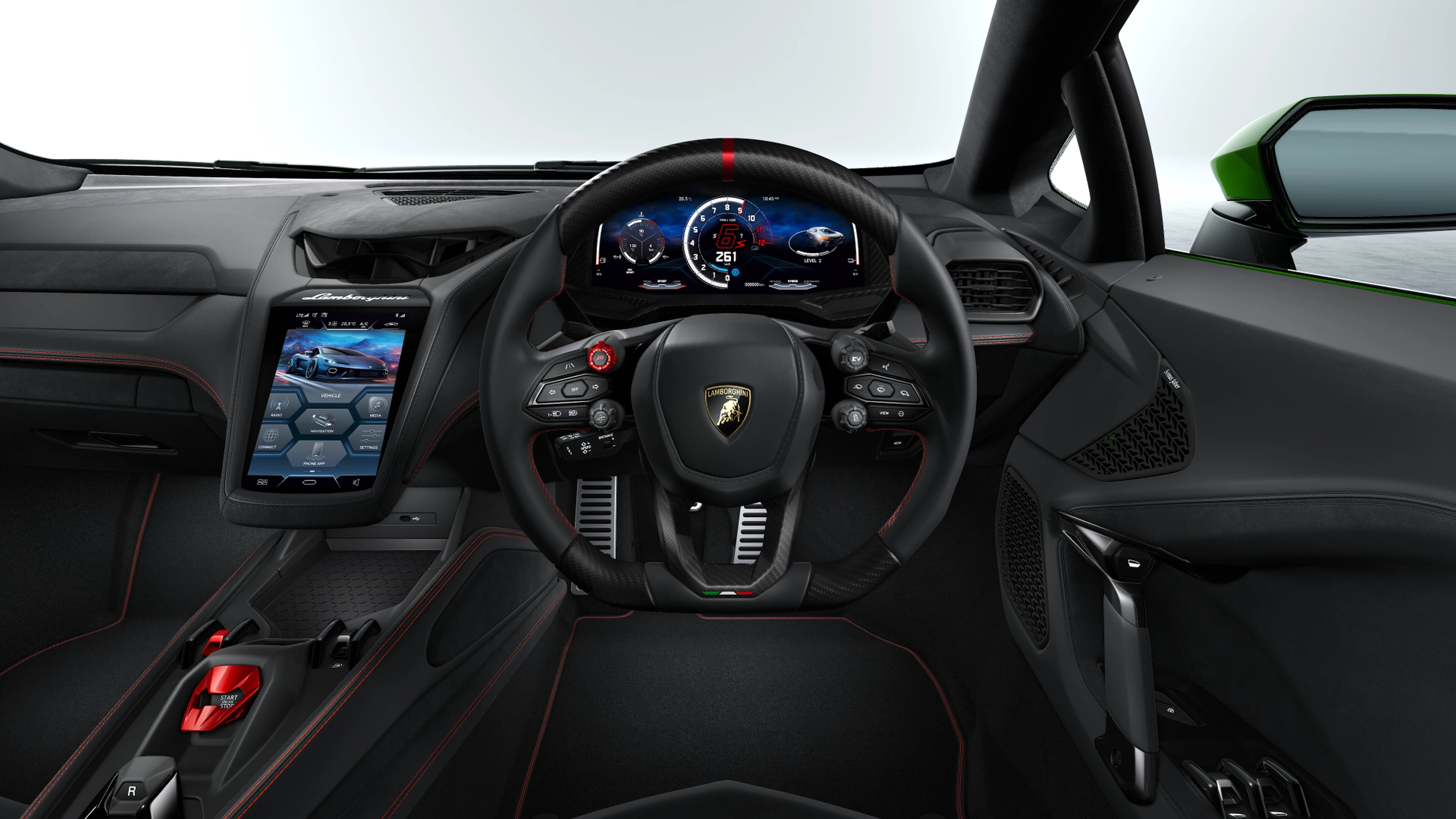 Steering wheel and displays