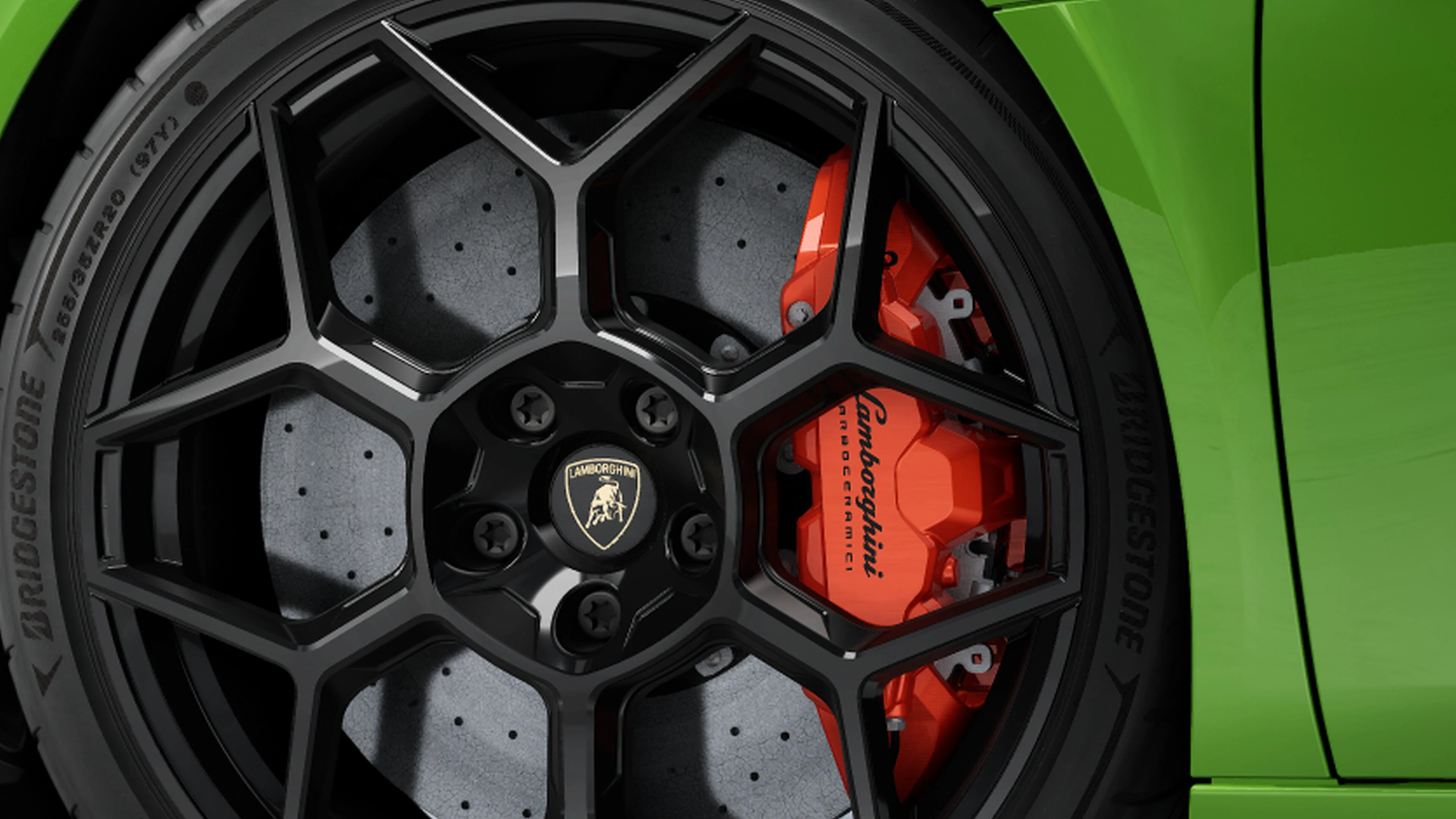 Wheel and carbon-ceramic brake