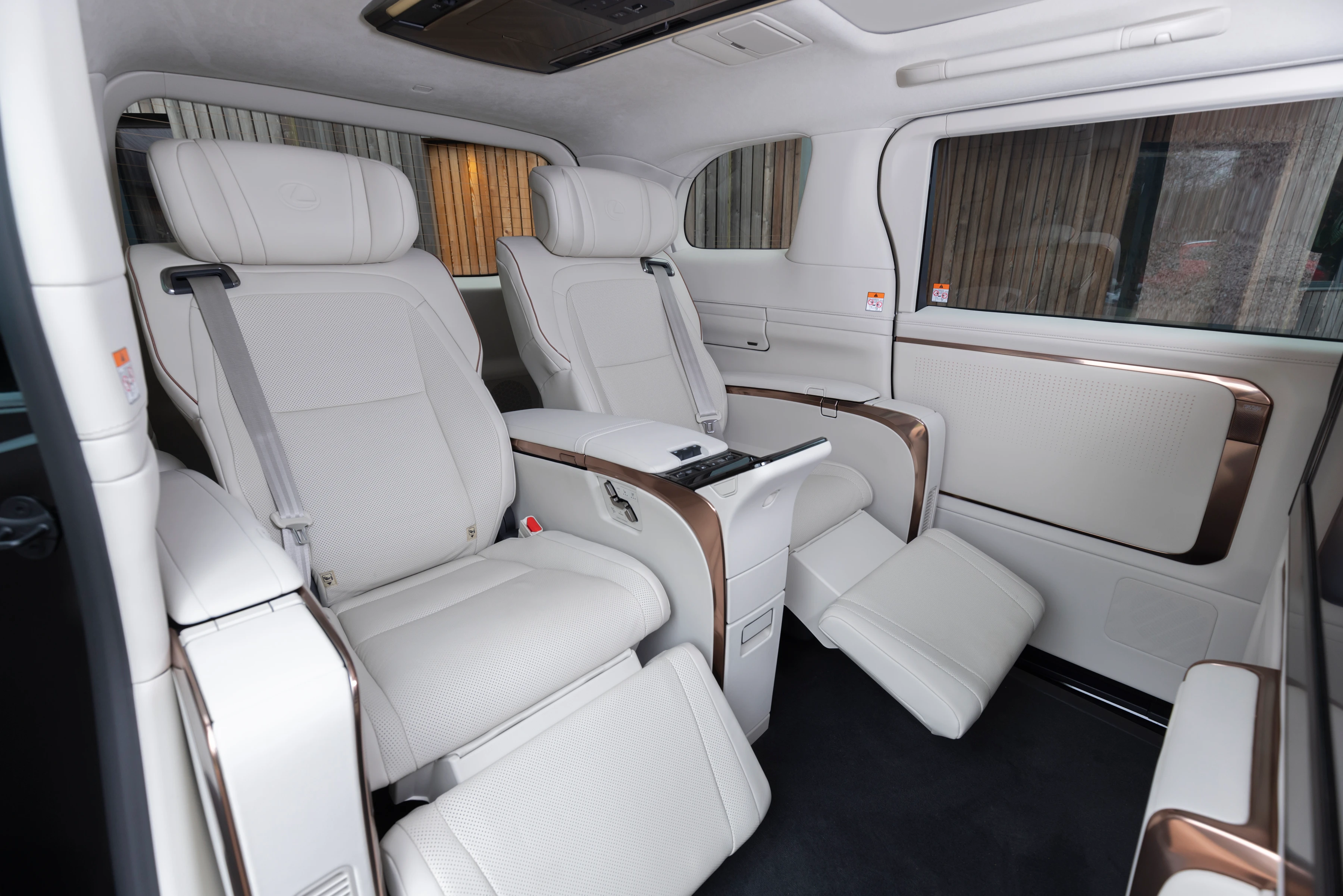 Rear Captain Seats with Ottomans