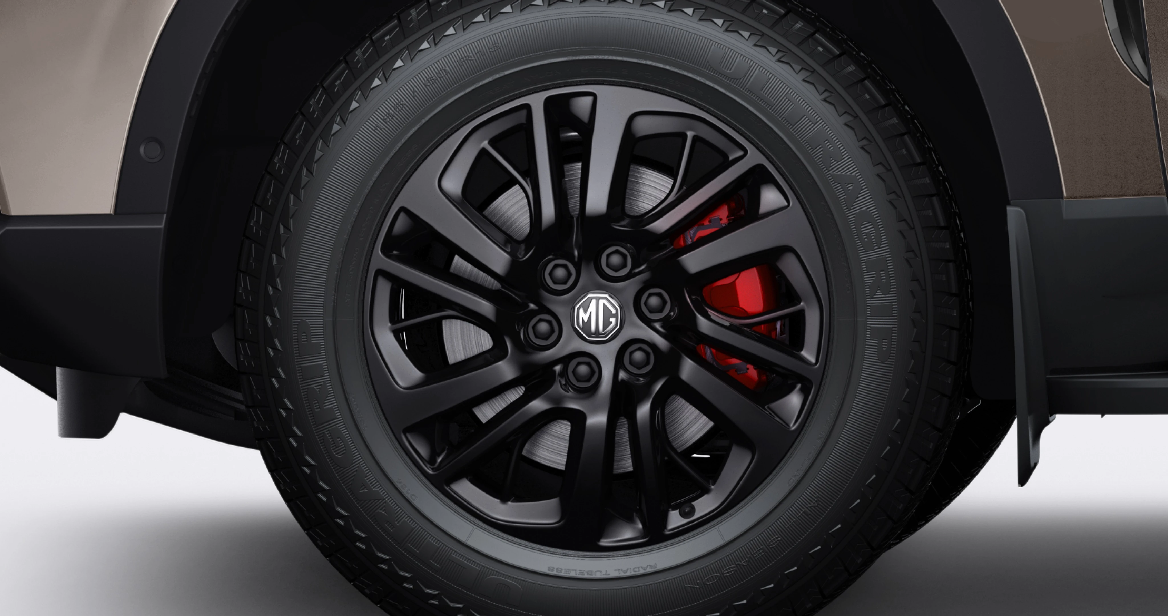 Alloy Wheel with Red Callipers