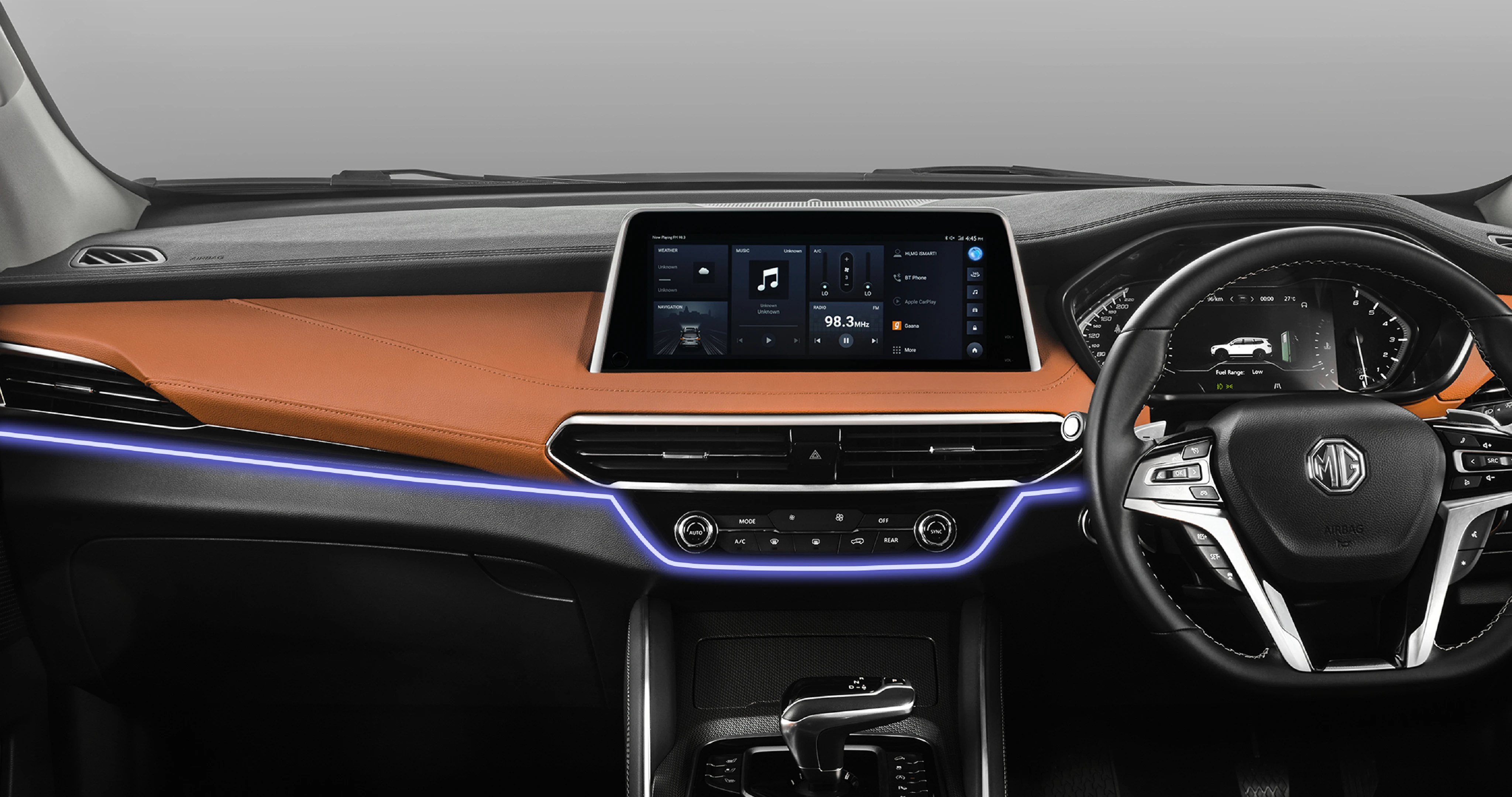 Dashboard with Ambient Lighting