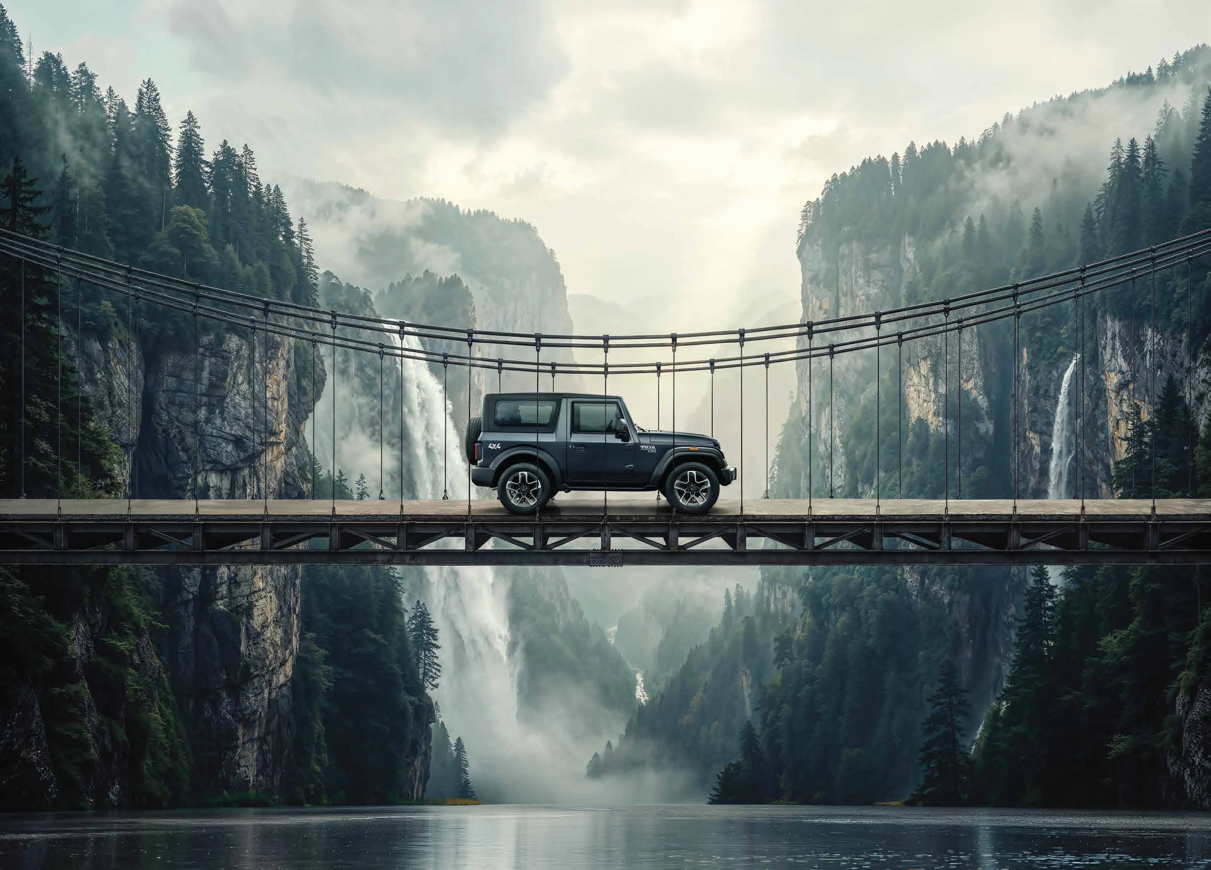 Side View: Suspension Bridge
