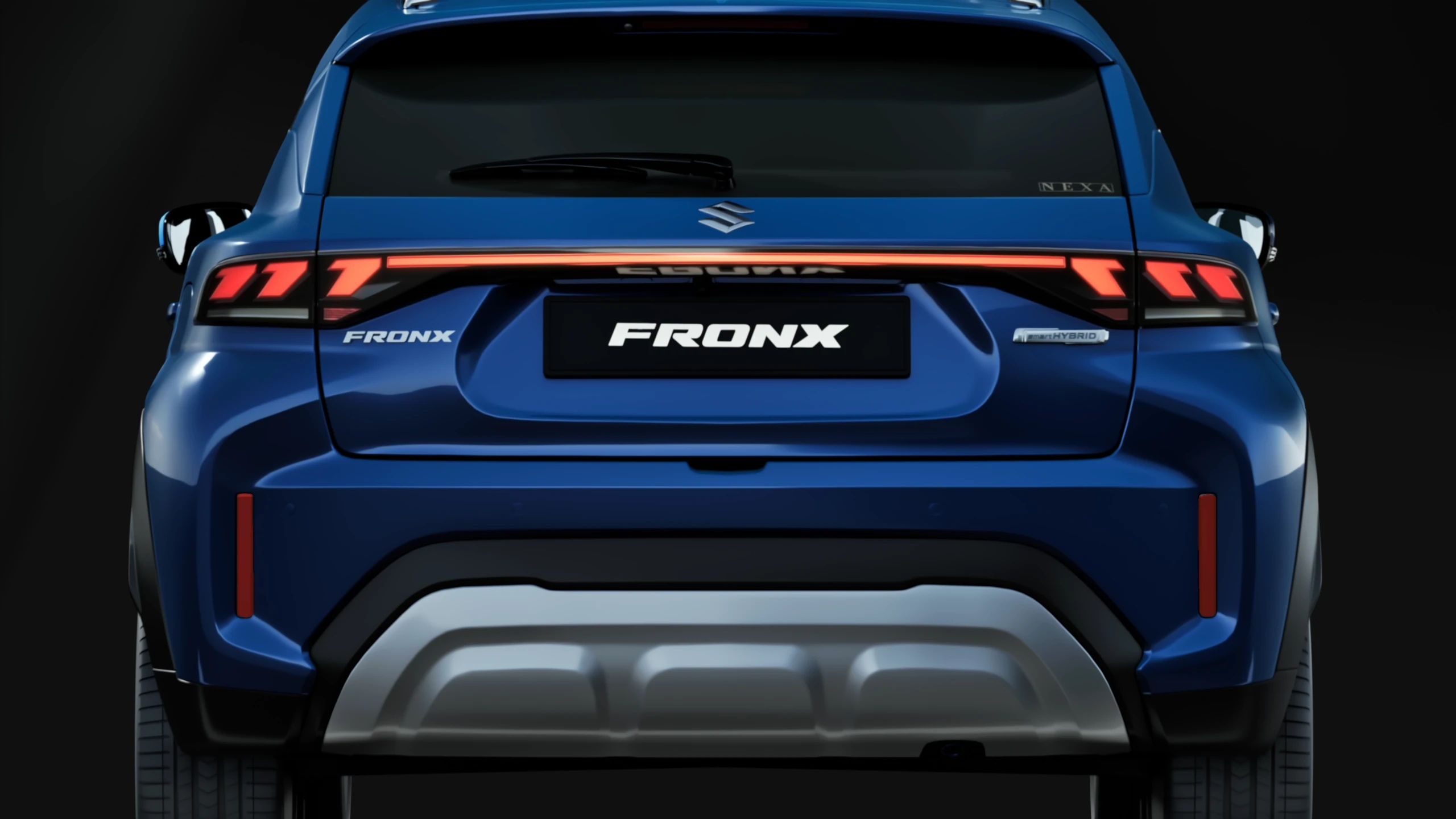 Rear with Connected Tail Lamps