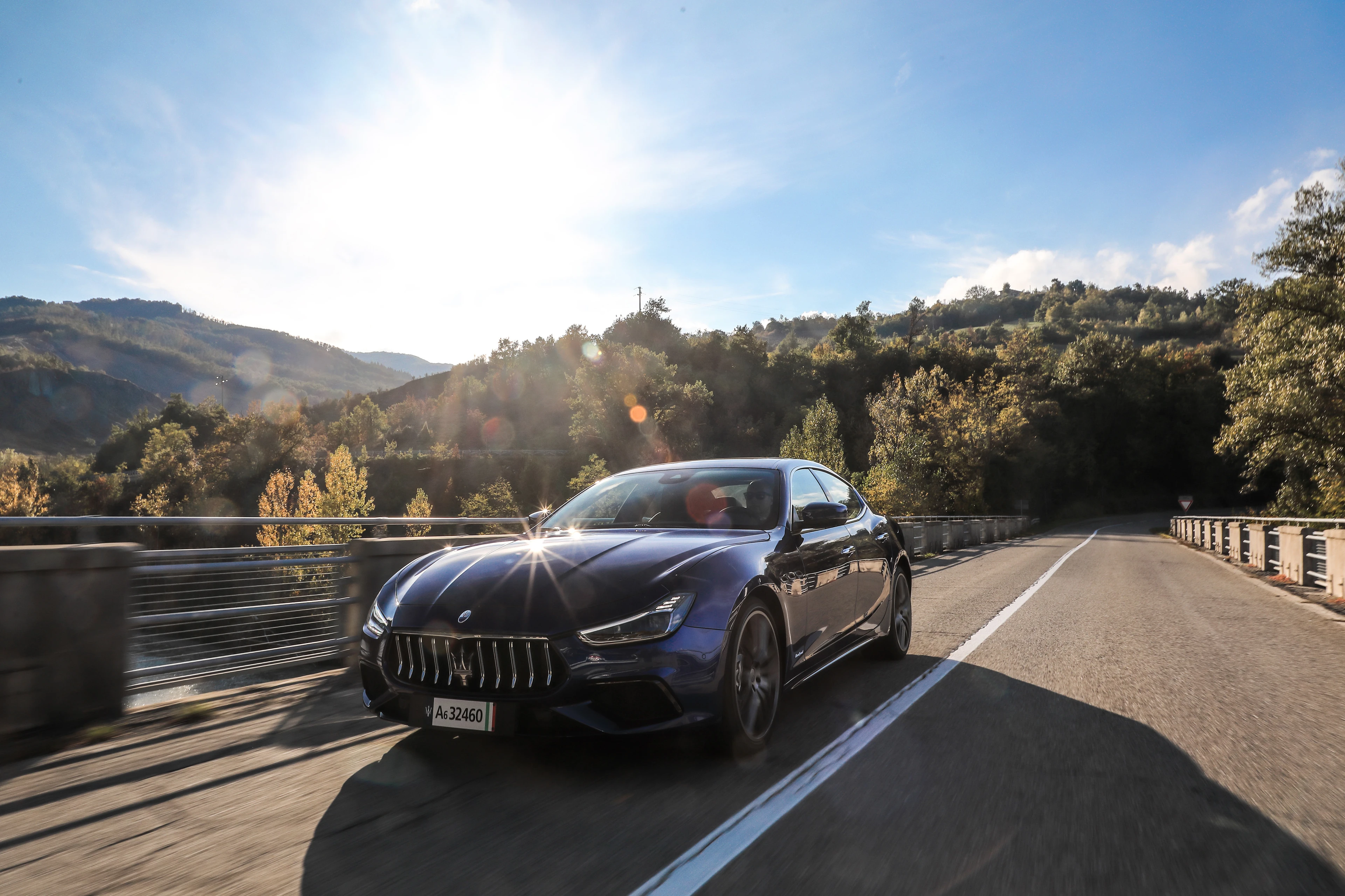 Ghibli Hybrid on a Mountain Road