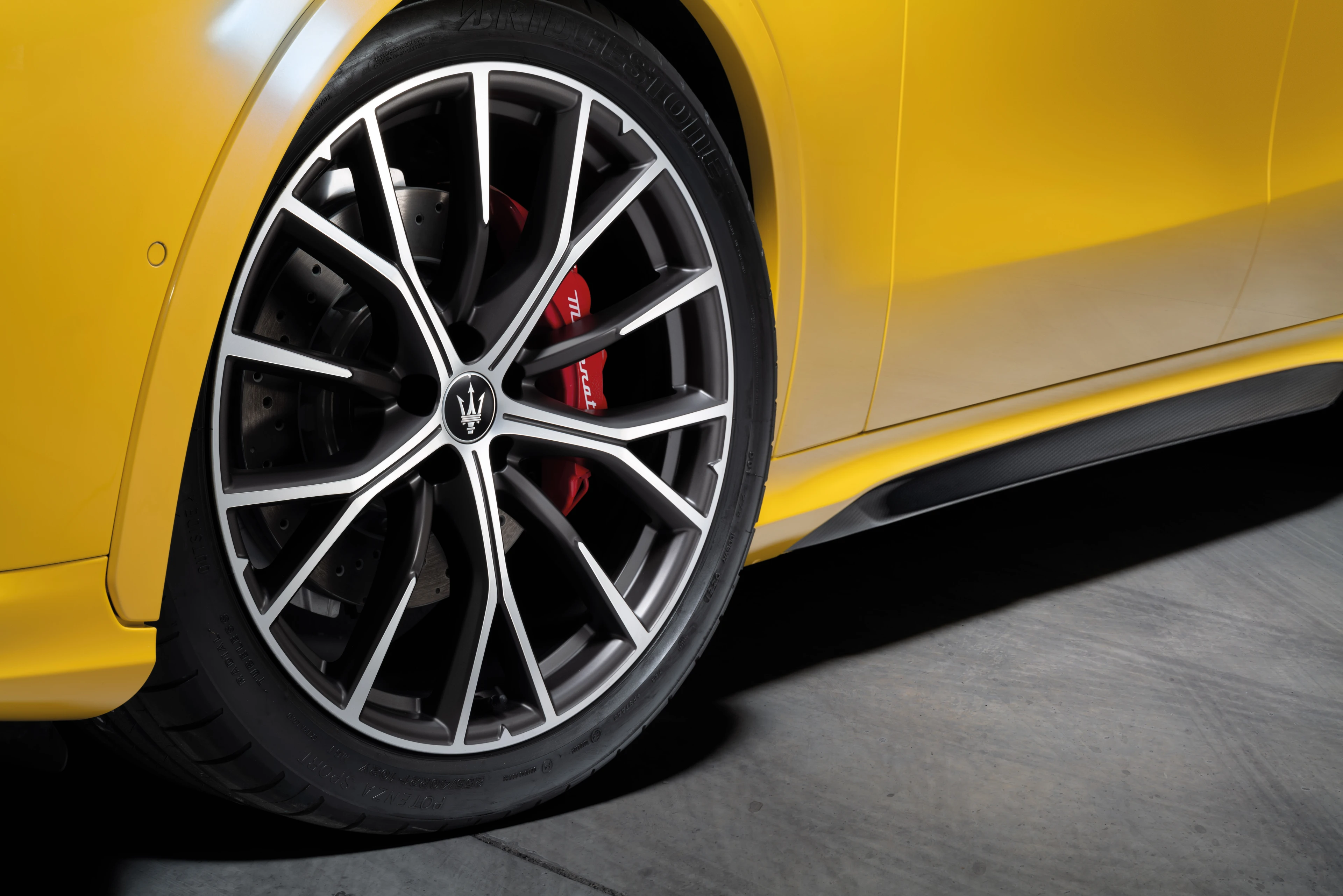 Alloy Wheel with Red Brake Caliper