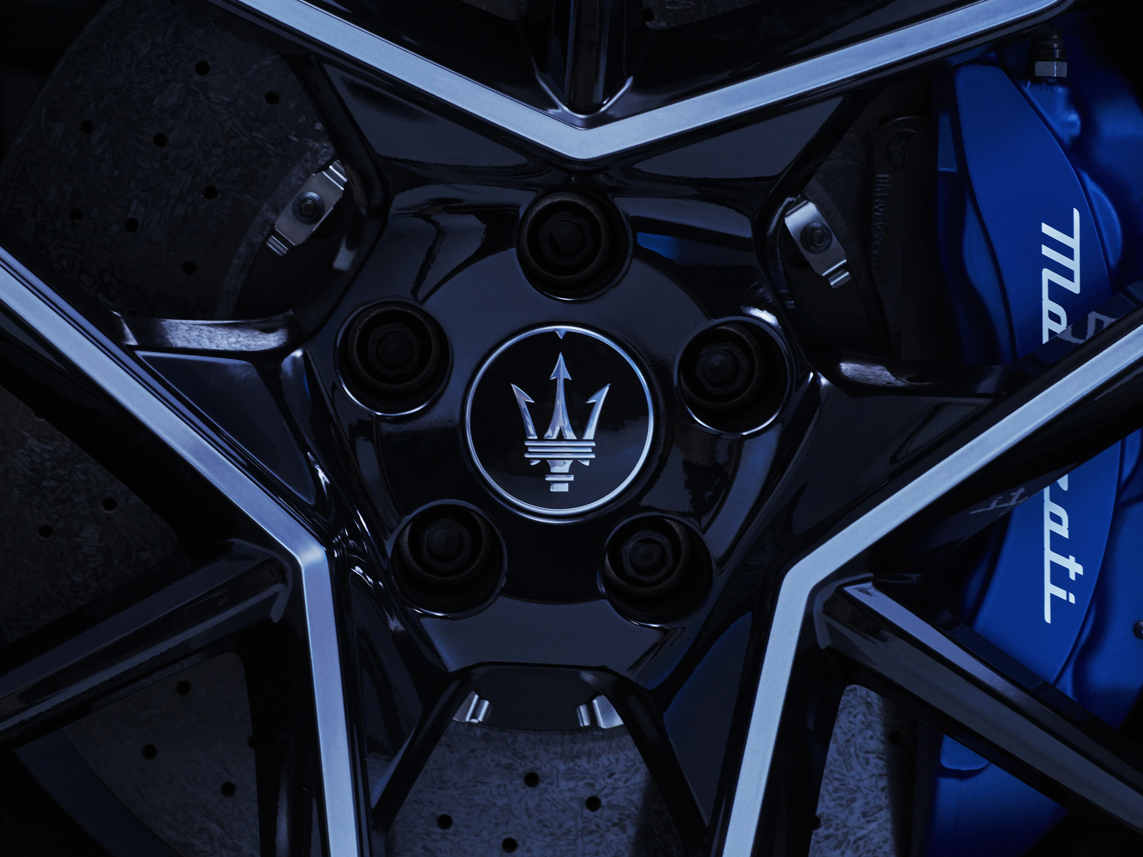 Alloy Wheel and Blue Brake Caliper