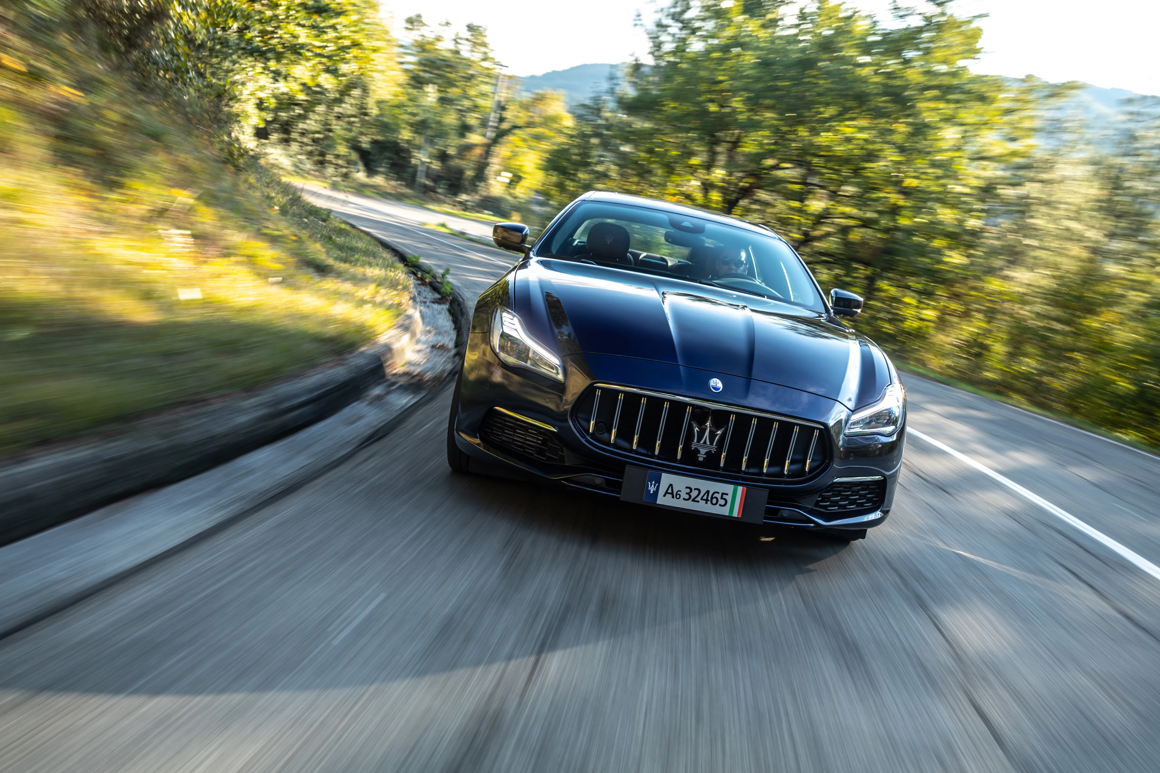 Quattroporte on a Mountain Road