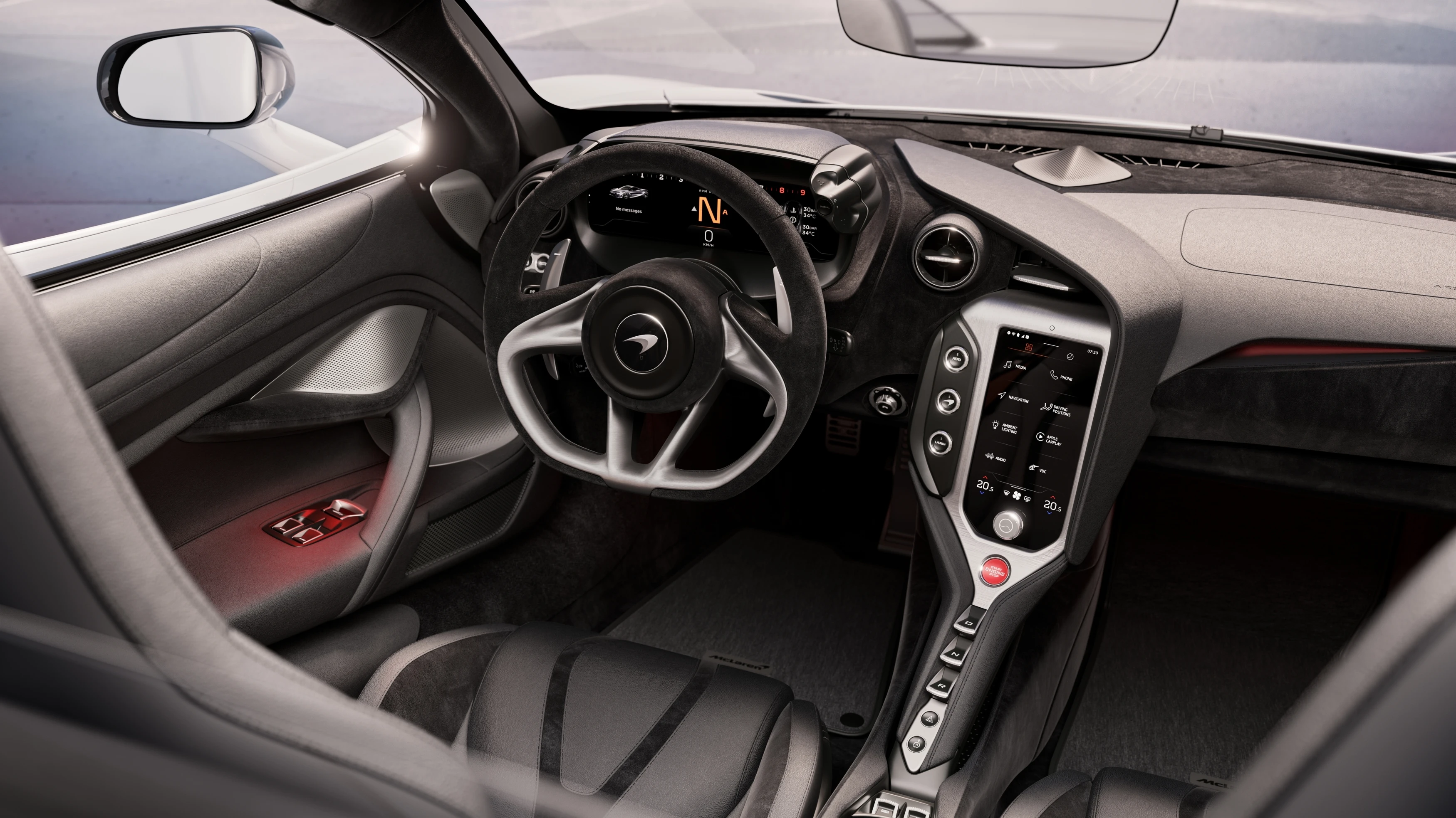 750S cockpit and centre console