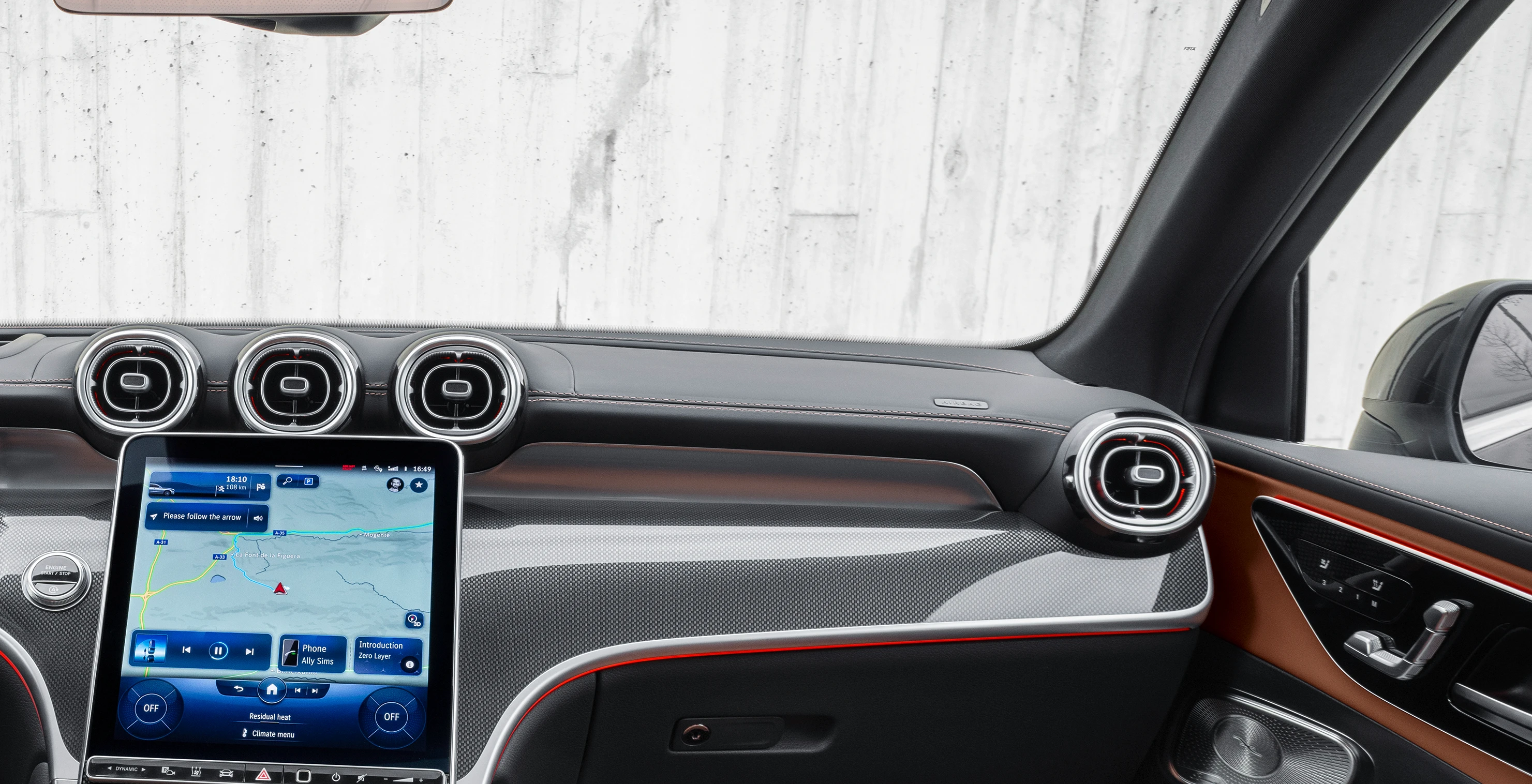 Touchscreen and Dashboard (Passenger Side)