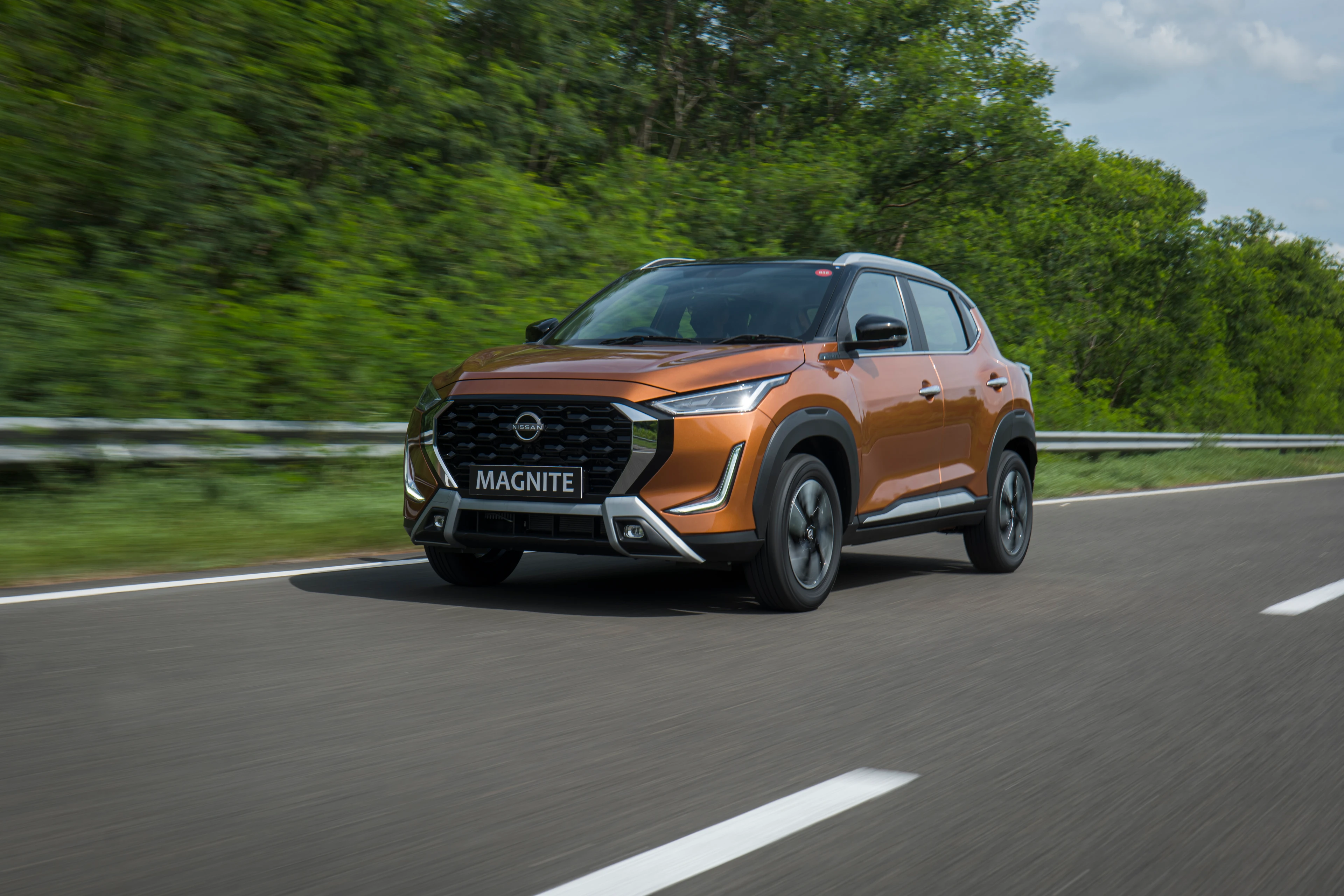 On the Road: Front Right Three-Quarter View