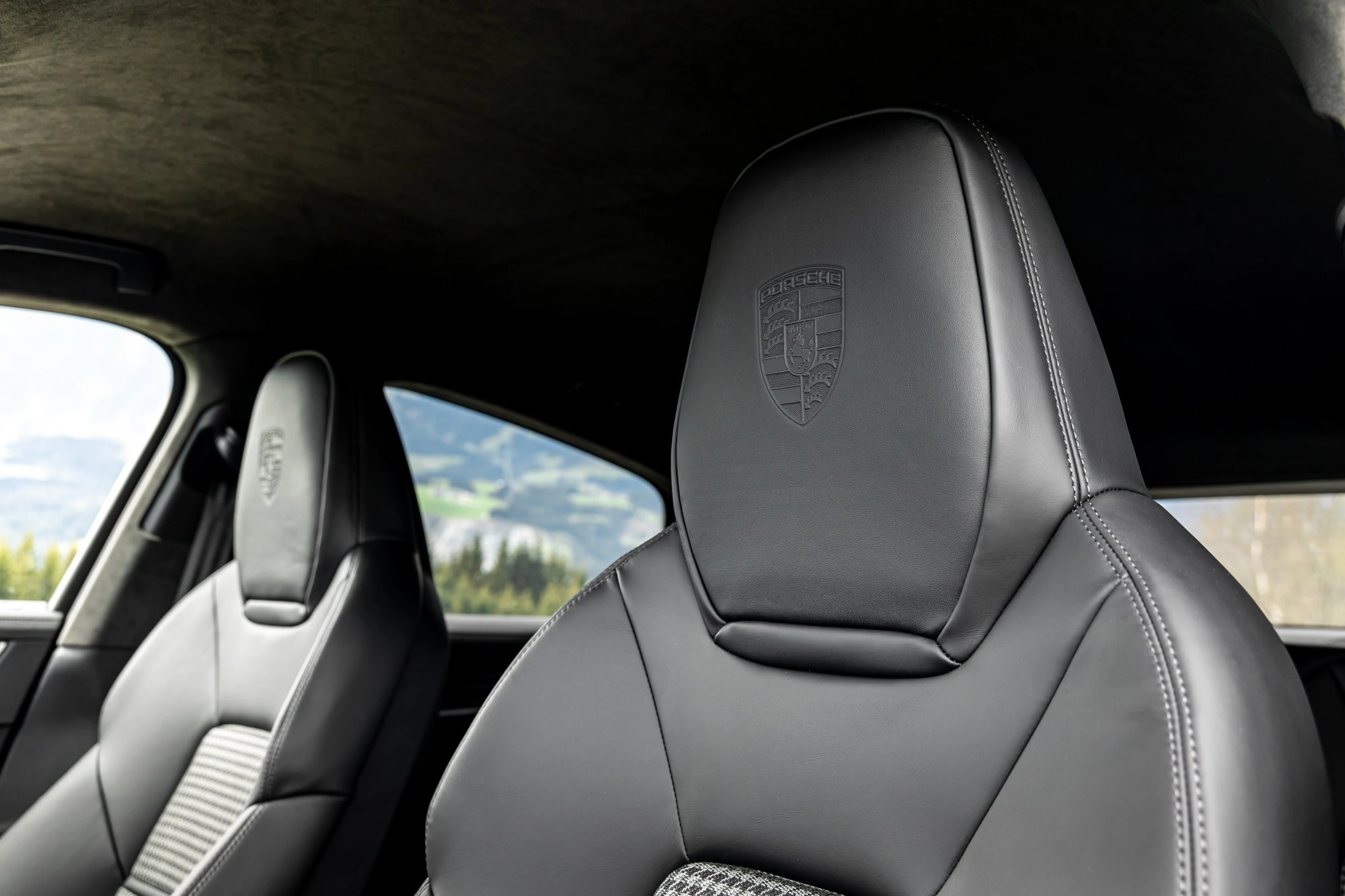 Seats with Embossed Porsche Crest