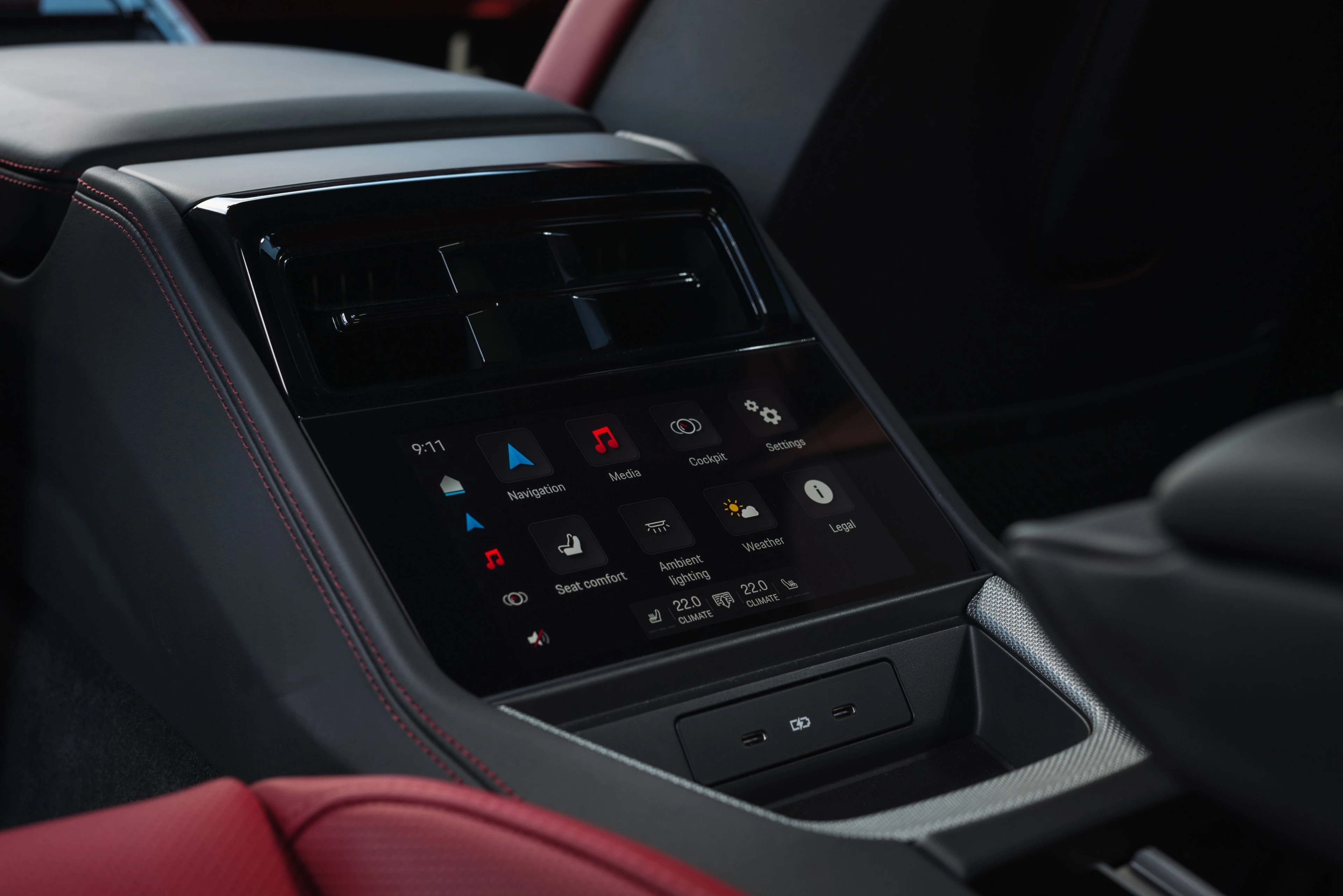 Rear Climate Touch Display