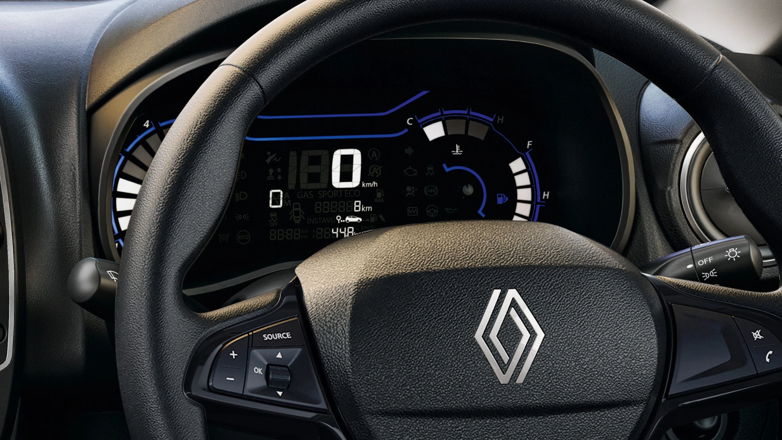 Steering Wheel and Digital Instrument Cluster