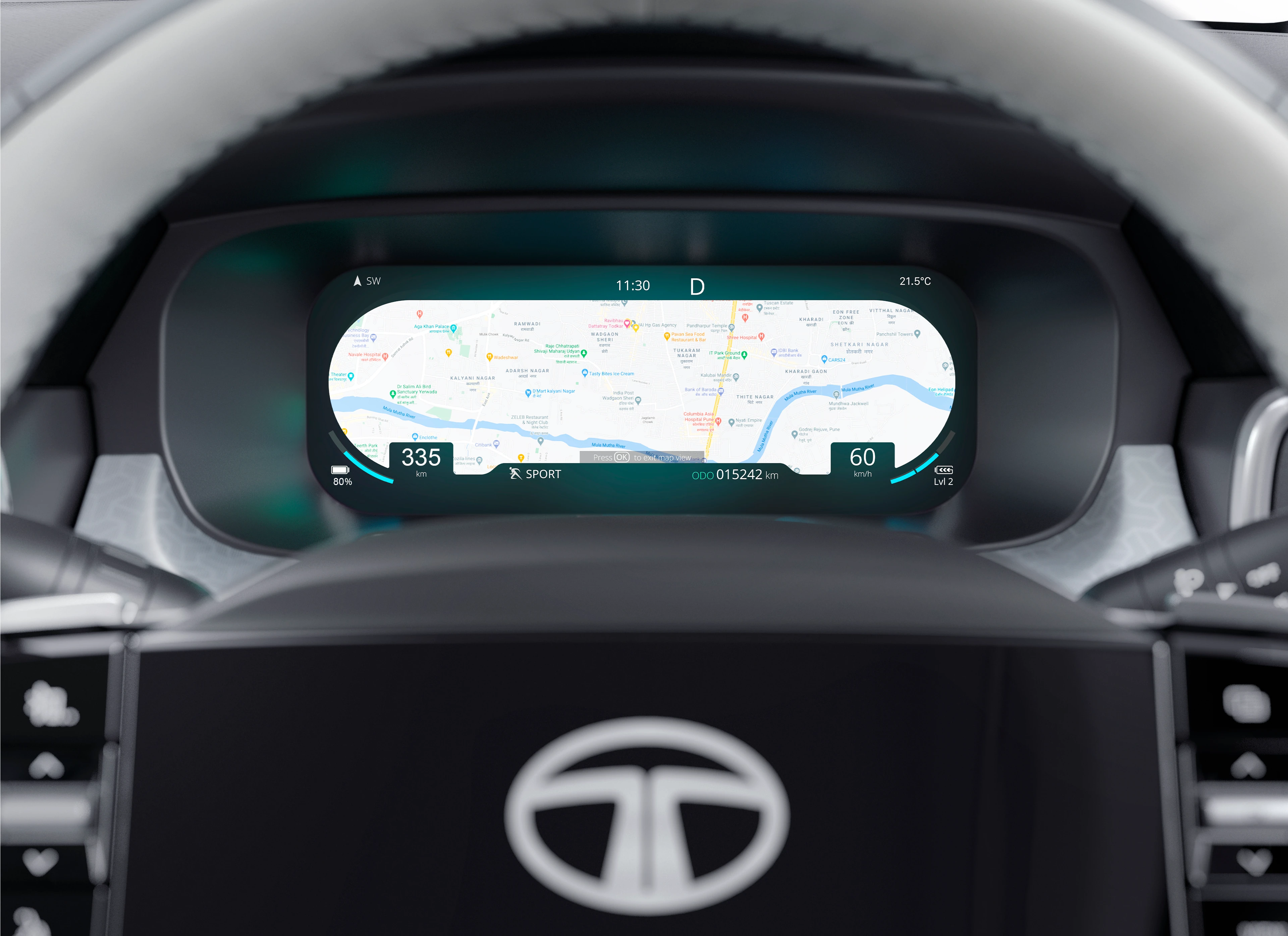 10.25-inch Digital Cluster with Map