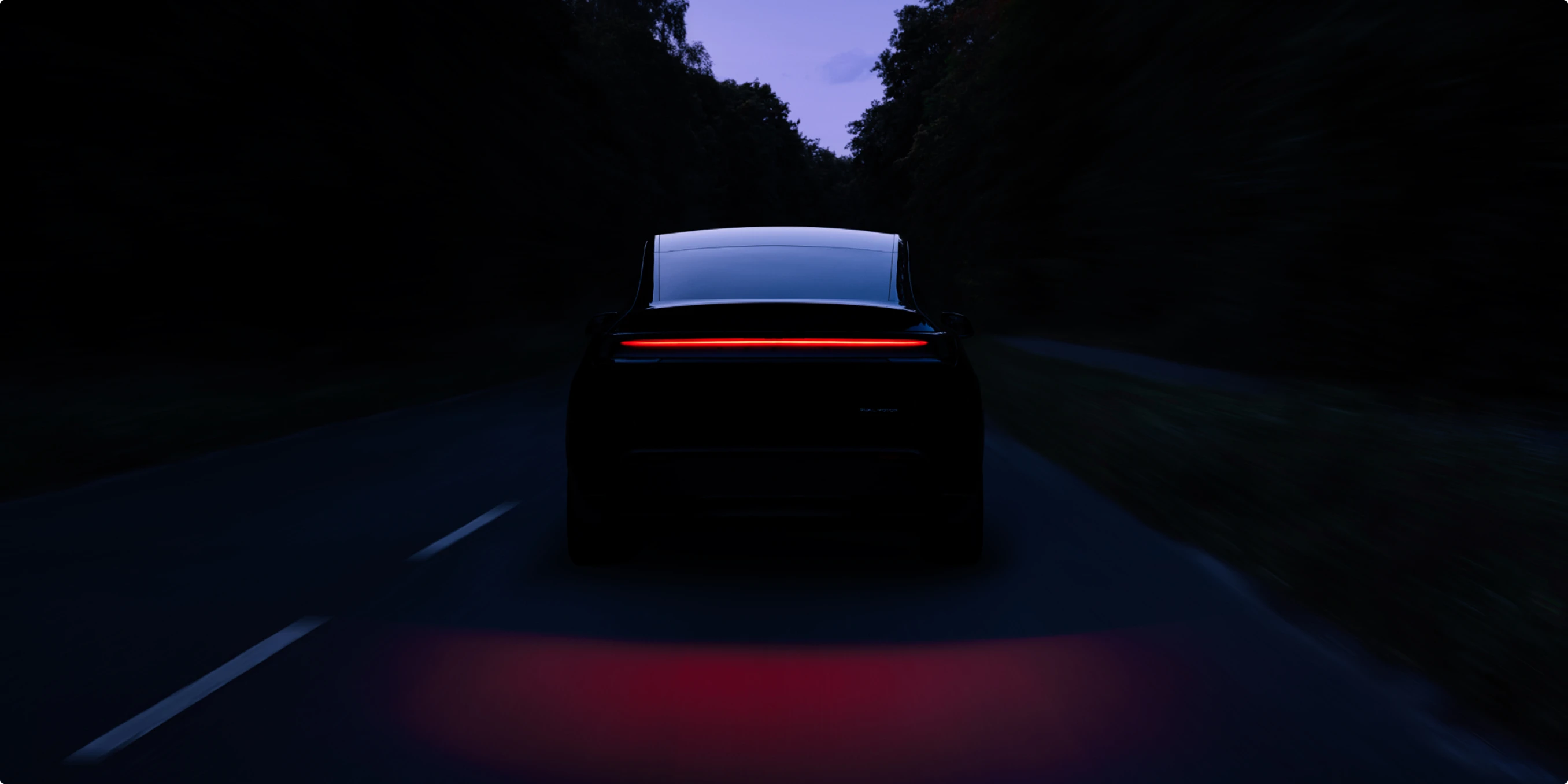 Rear View (Light Bar at Night)