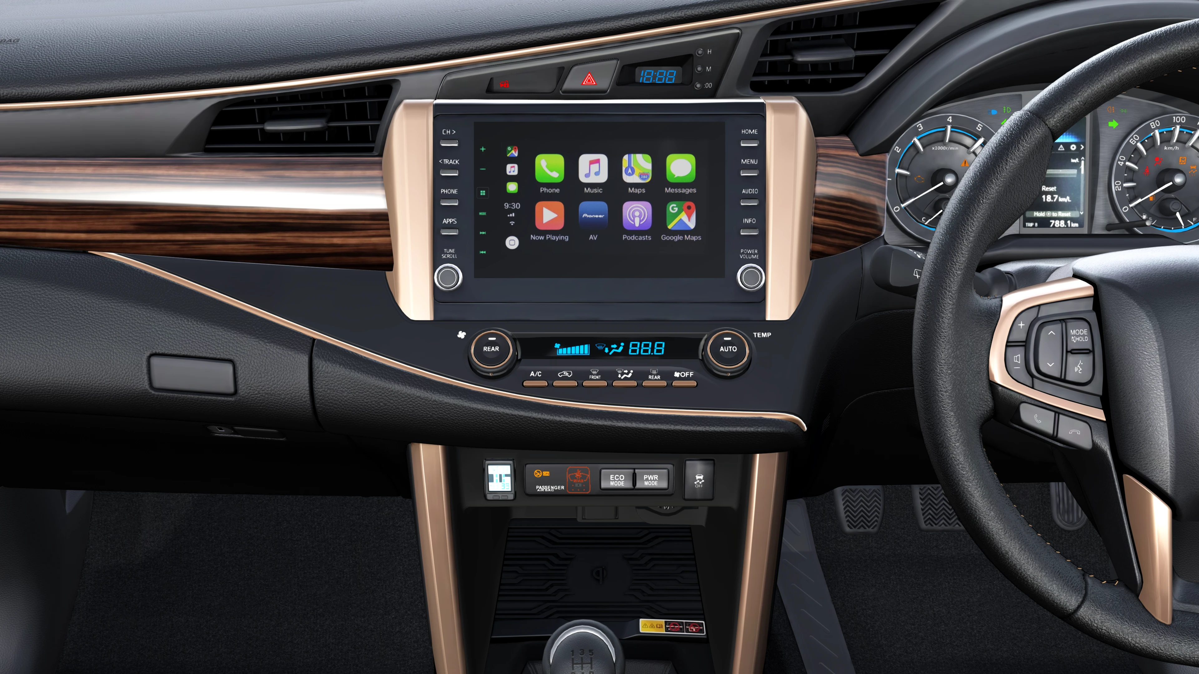 Touchscreen and Centre Console