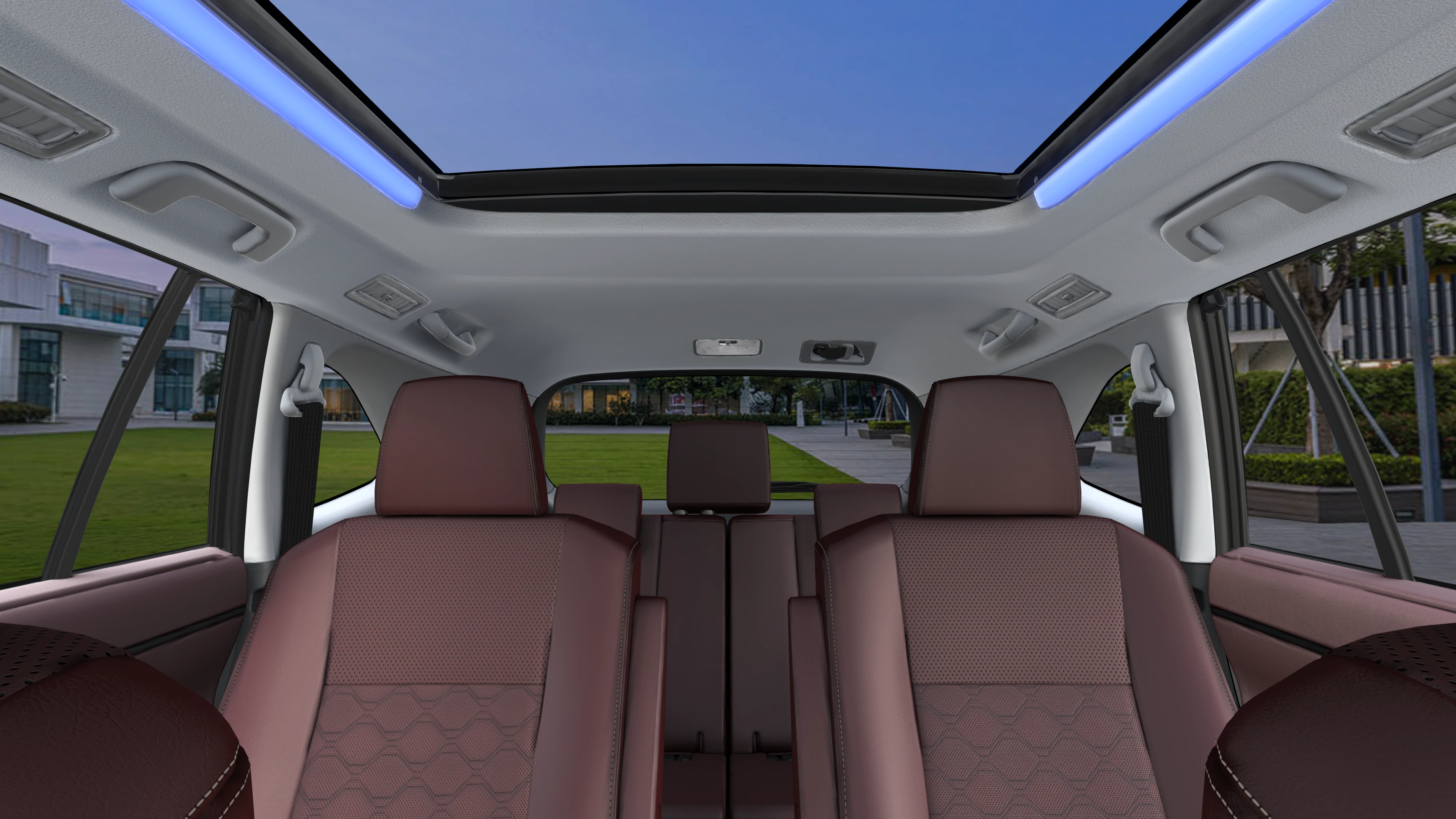 Second-Row Captain Seats and Sunroof