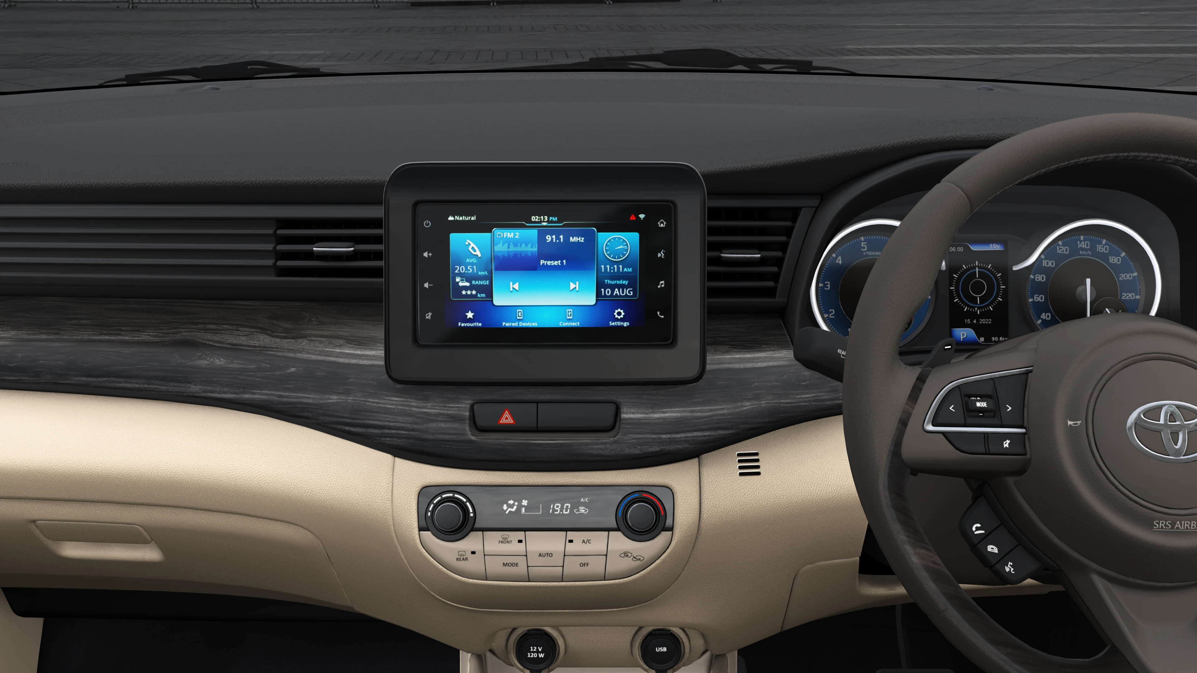 Touchscreen and Centre Console
