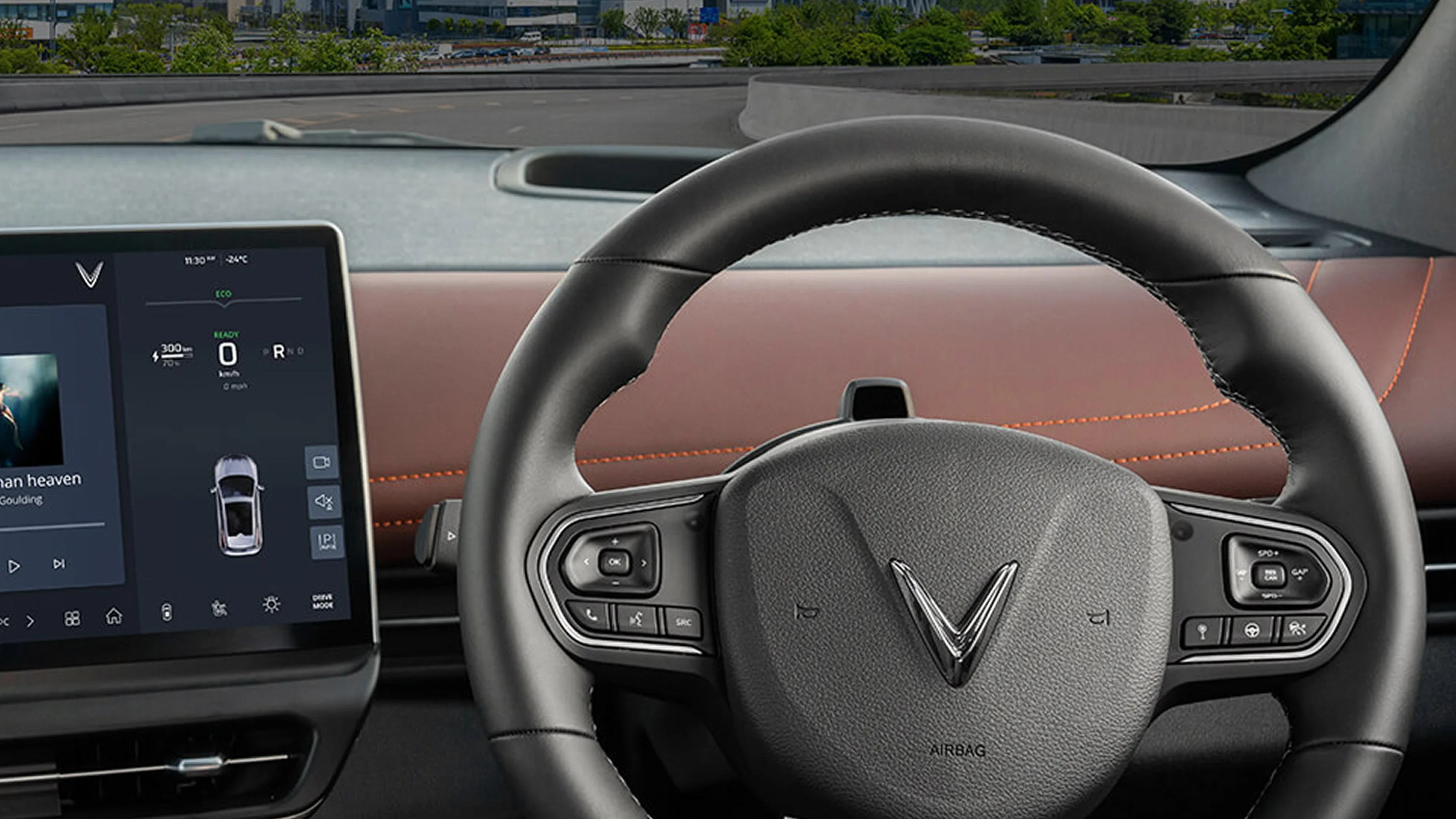 Steering Wheel and Touchscreen