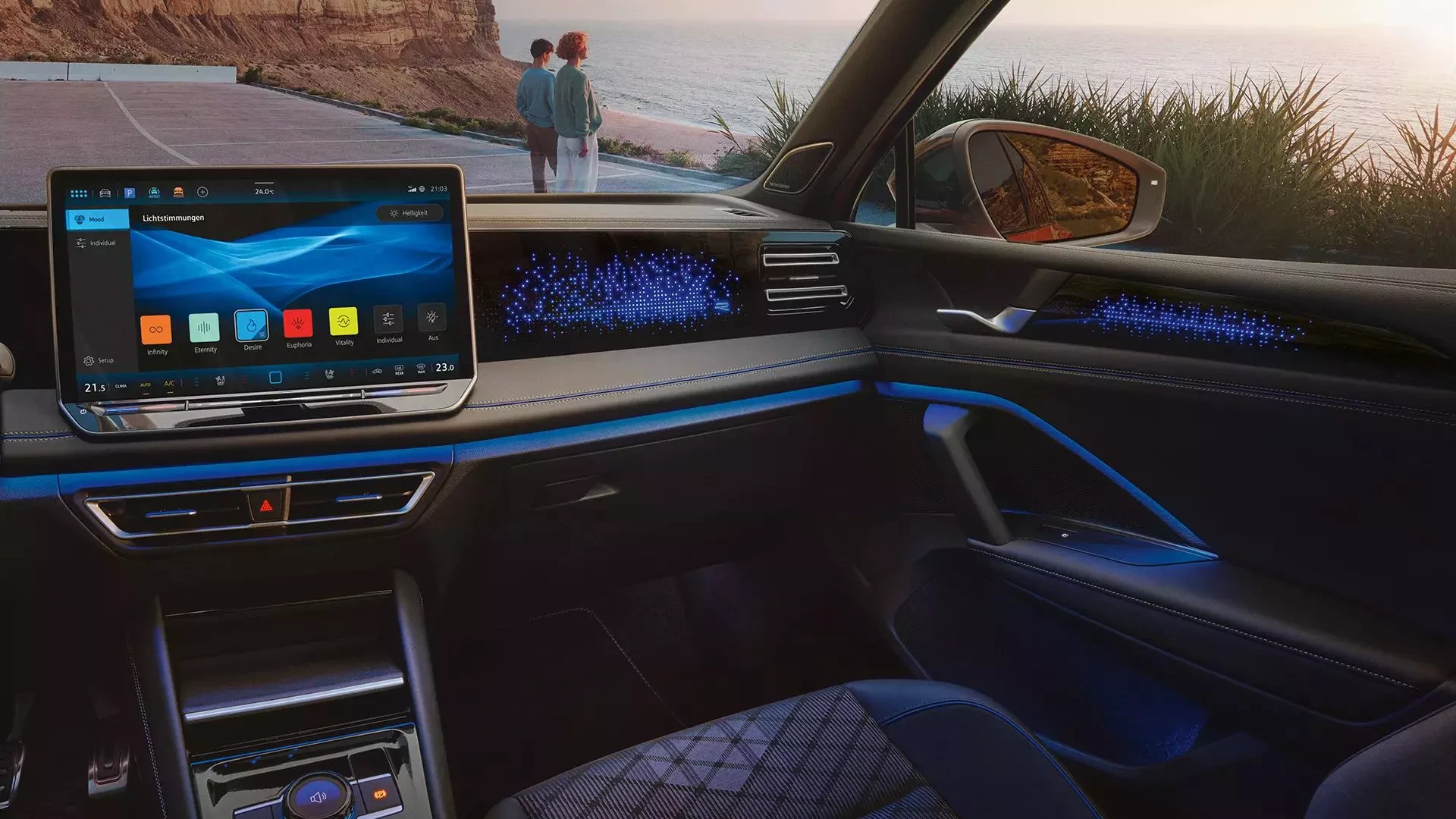 Dashboard with Ambient Lighting