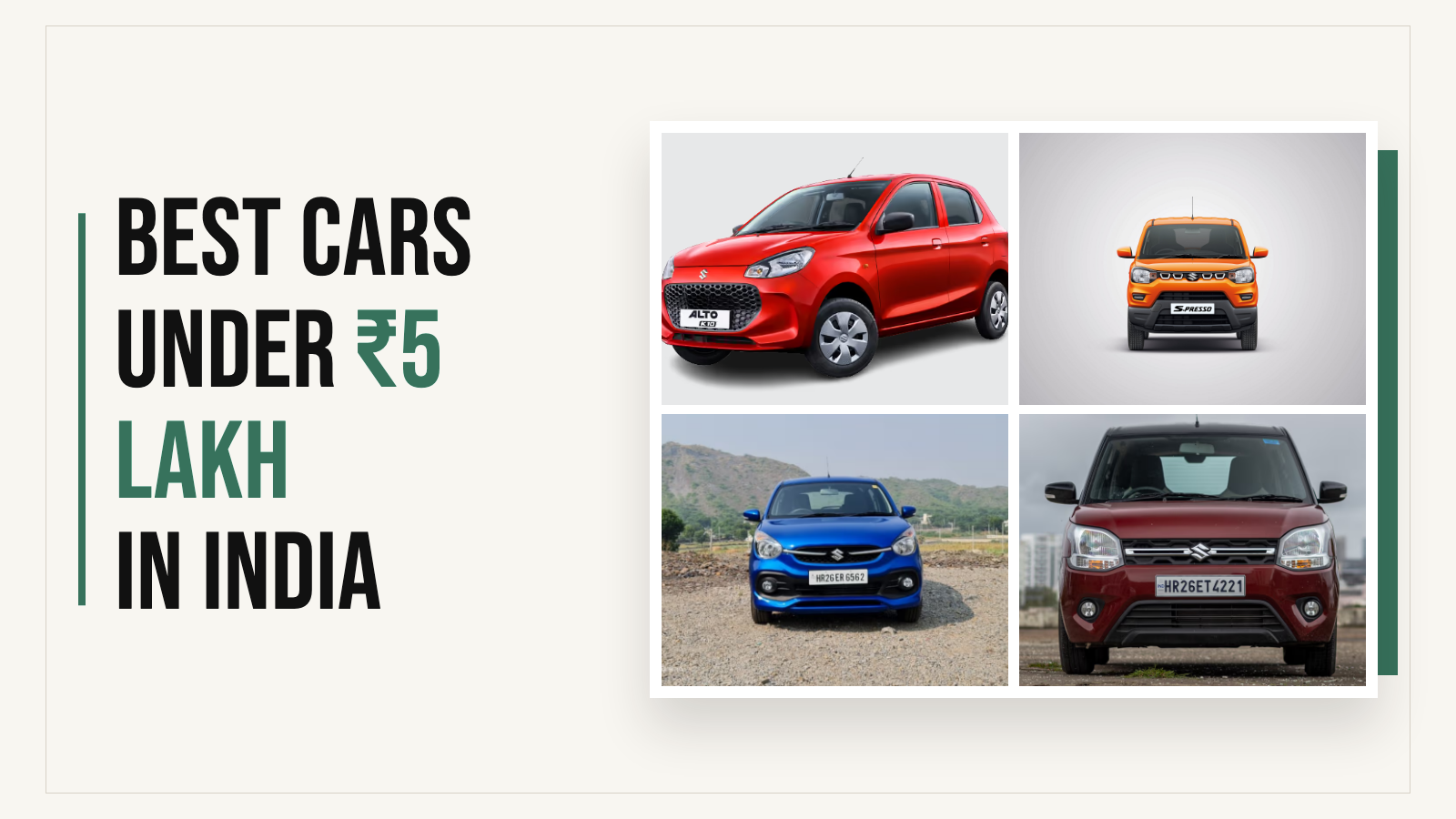 Best Cars Under ₹5 Lakh in India